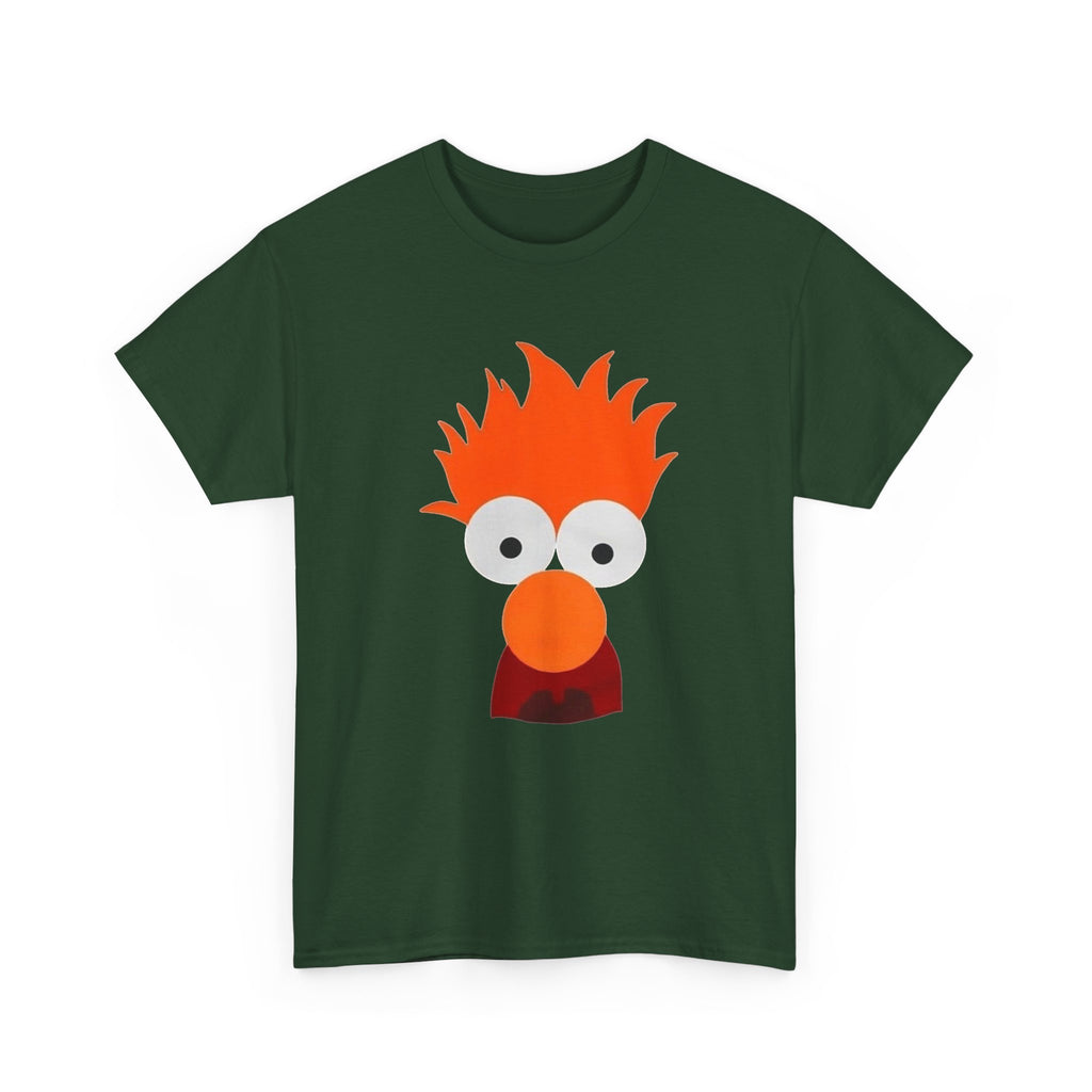 Beaker-Inspired Graphic Tee — Cute Orange Muppet Face T-Shirt