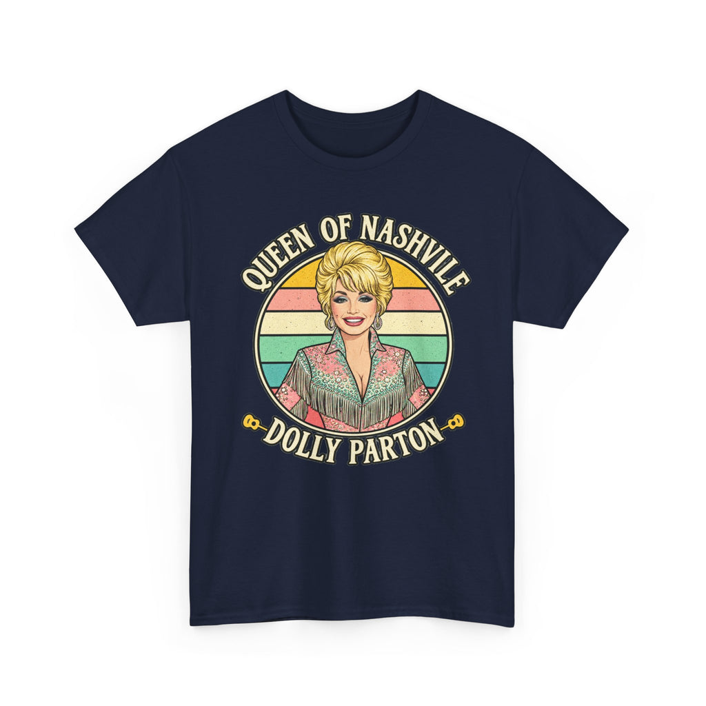 Queen of Nashville Graphic Tee — Dolly Parton Retro Portrait Shirt