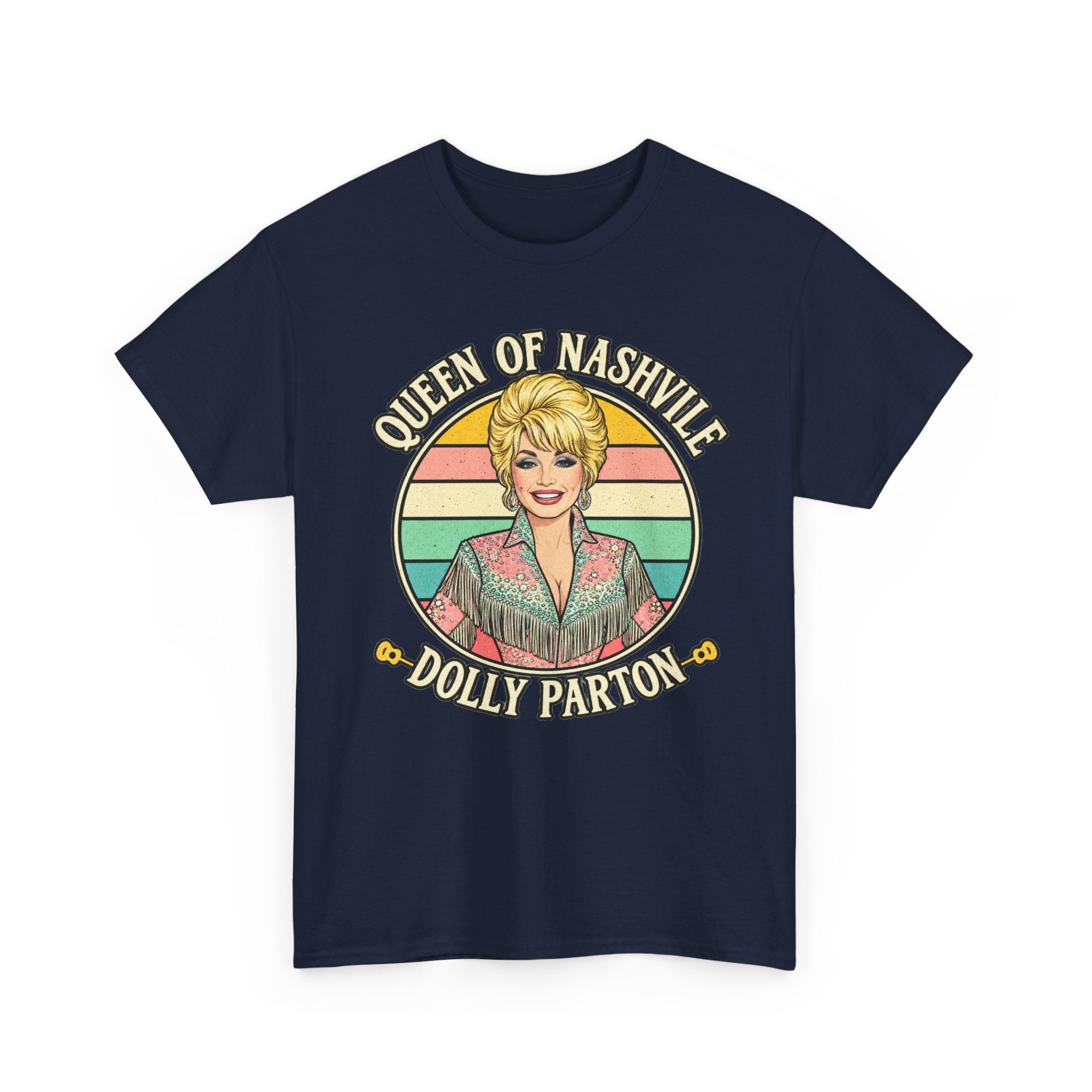 Queen of Nashville Graphic Tee — Dolly Parton Retro Portrait Shirt