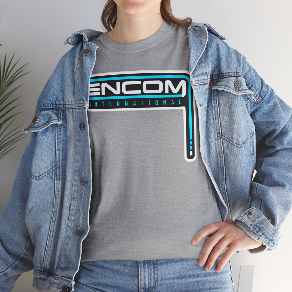 ENCOM International Logo Cotton T-Shirt — Retro Tech Gaming Tee