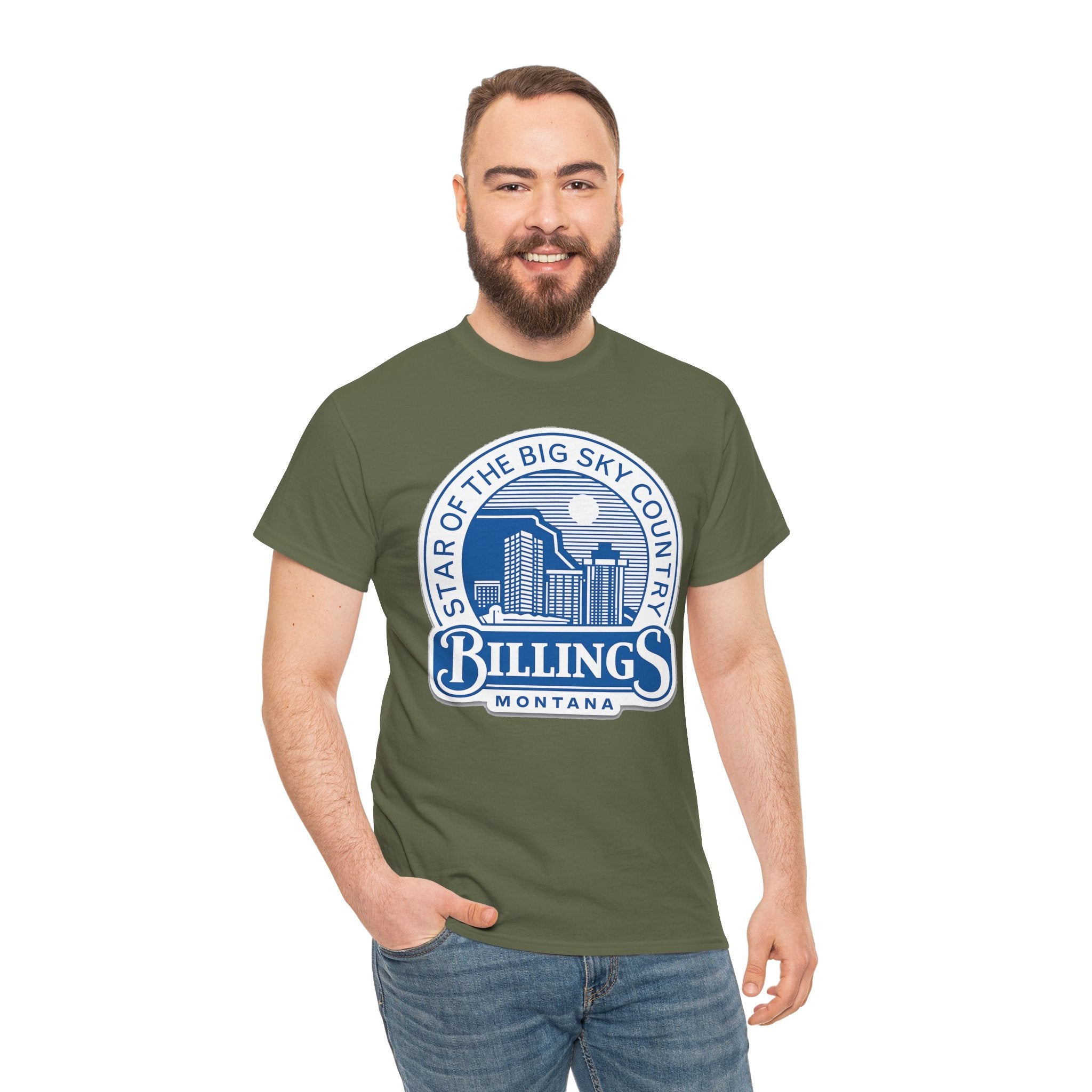 Billings Montana Tee — "Star of the Big Sky Country" Retro City Skyline T-Shirt