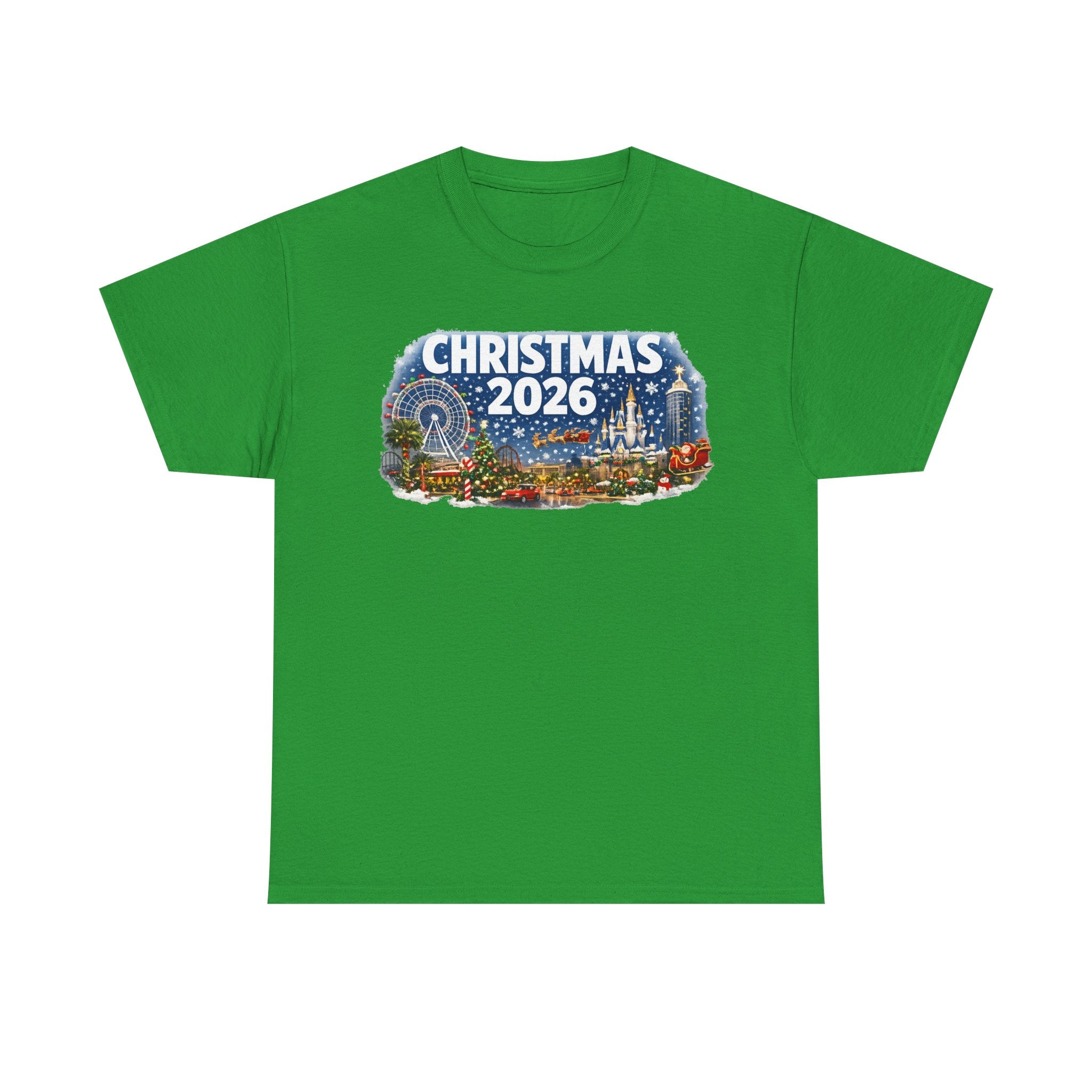 Christmas 2026 Holiday Tee — Festive Winter Village Graphic T-Shirt