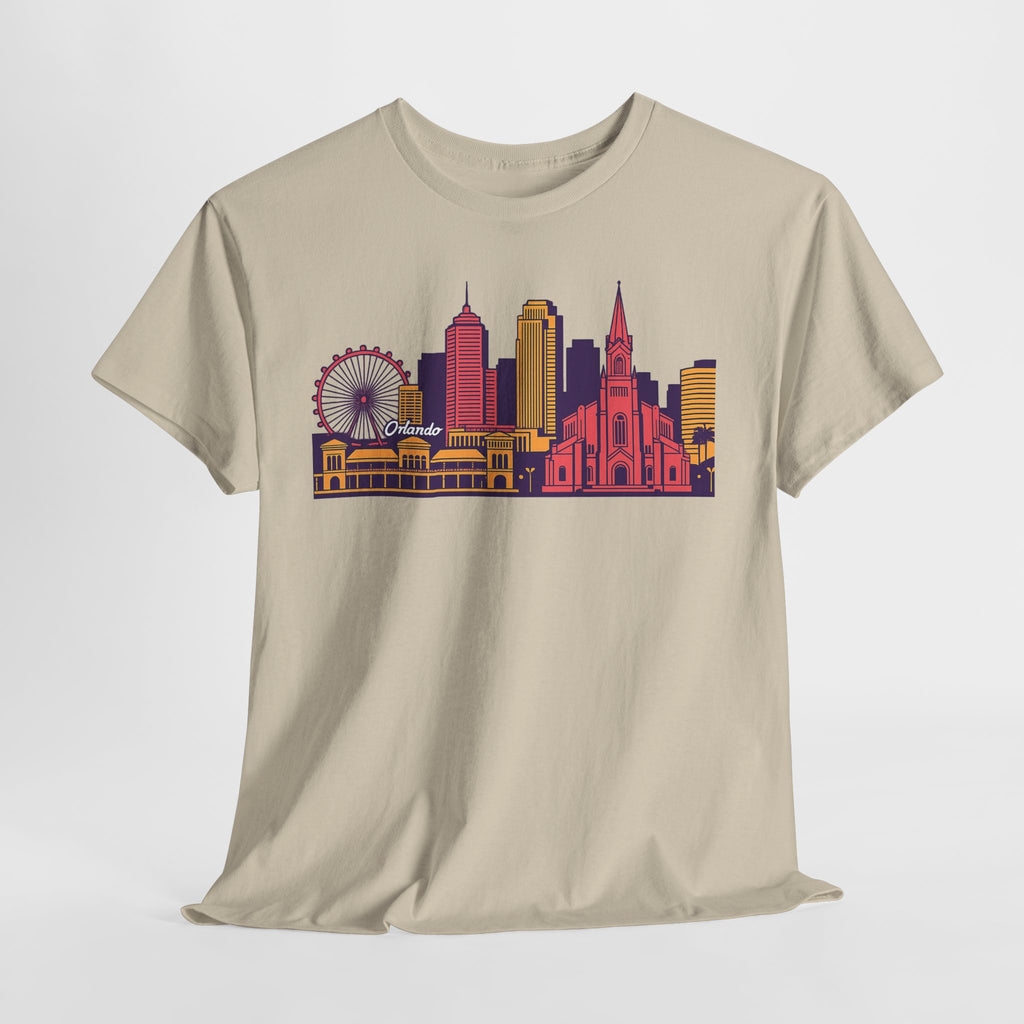 Orlando City Skyline T-Shirt — Colorful Urban Landmark Graphic Tee