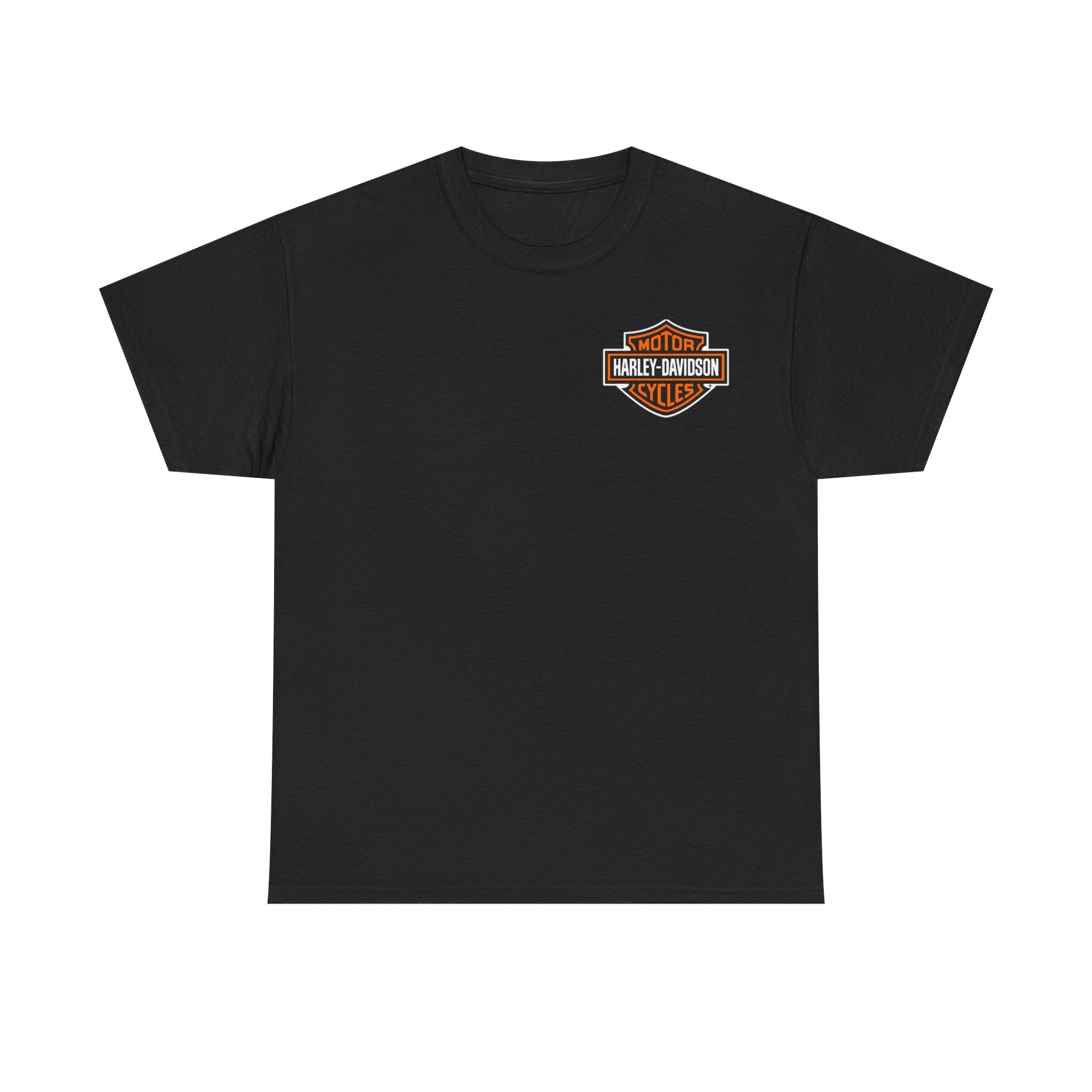 Harley-Style Flag Tee — American Motorcycle Logo T-Shirt