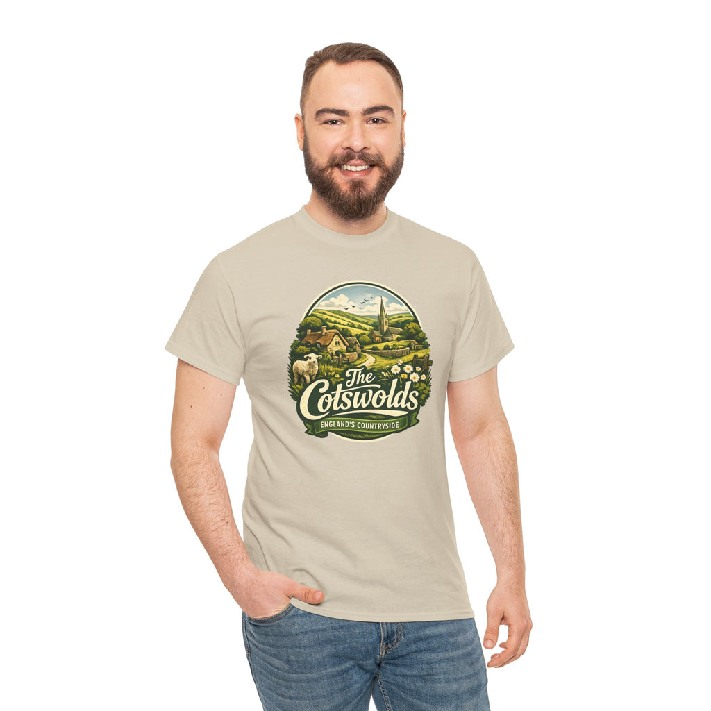 Cotswolds Vintage Landscape T‑Shirt — The Cotswolds Countryside Tee
