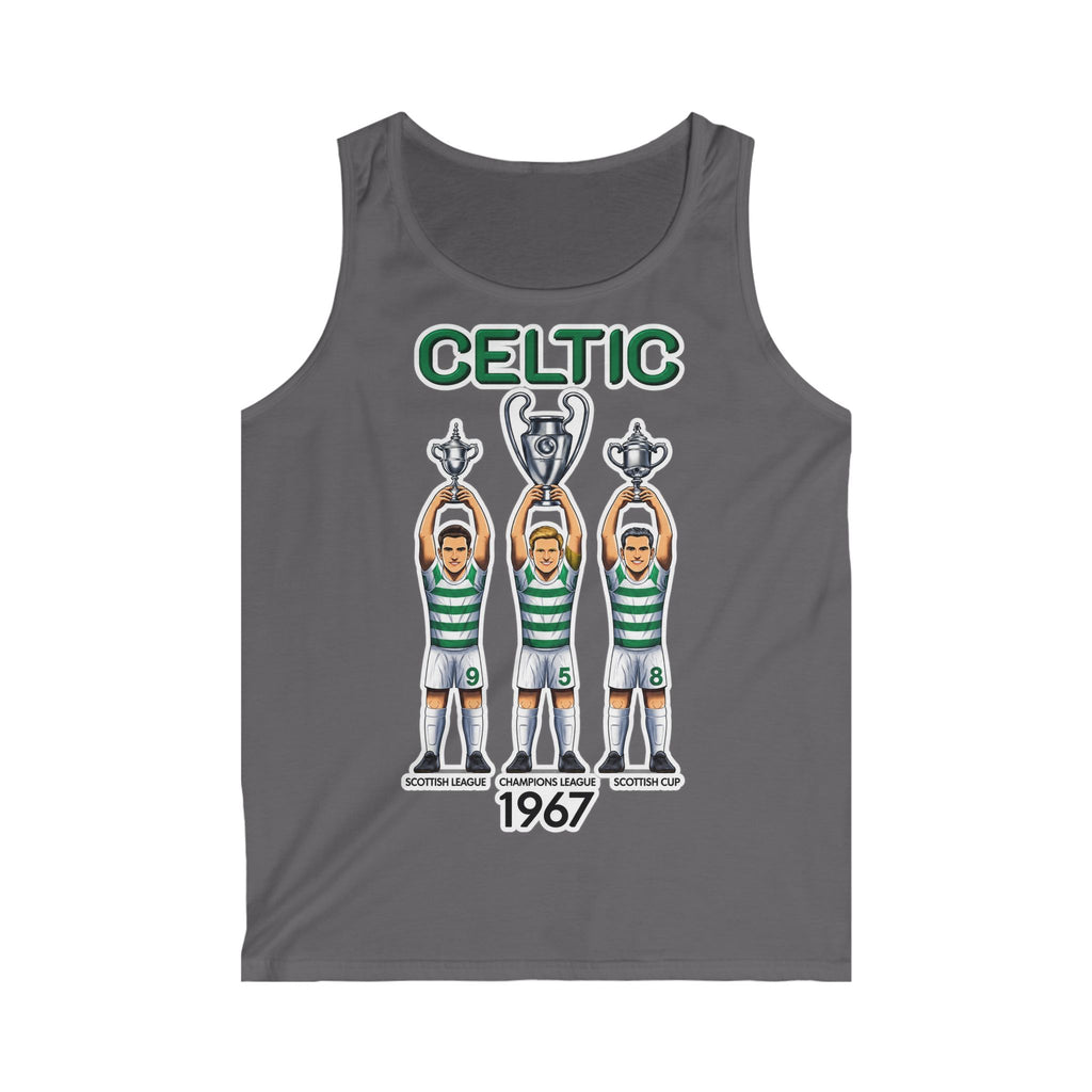 Celtic 1967 Champions Tank Top — Vintage Soccer Trophy Graphic