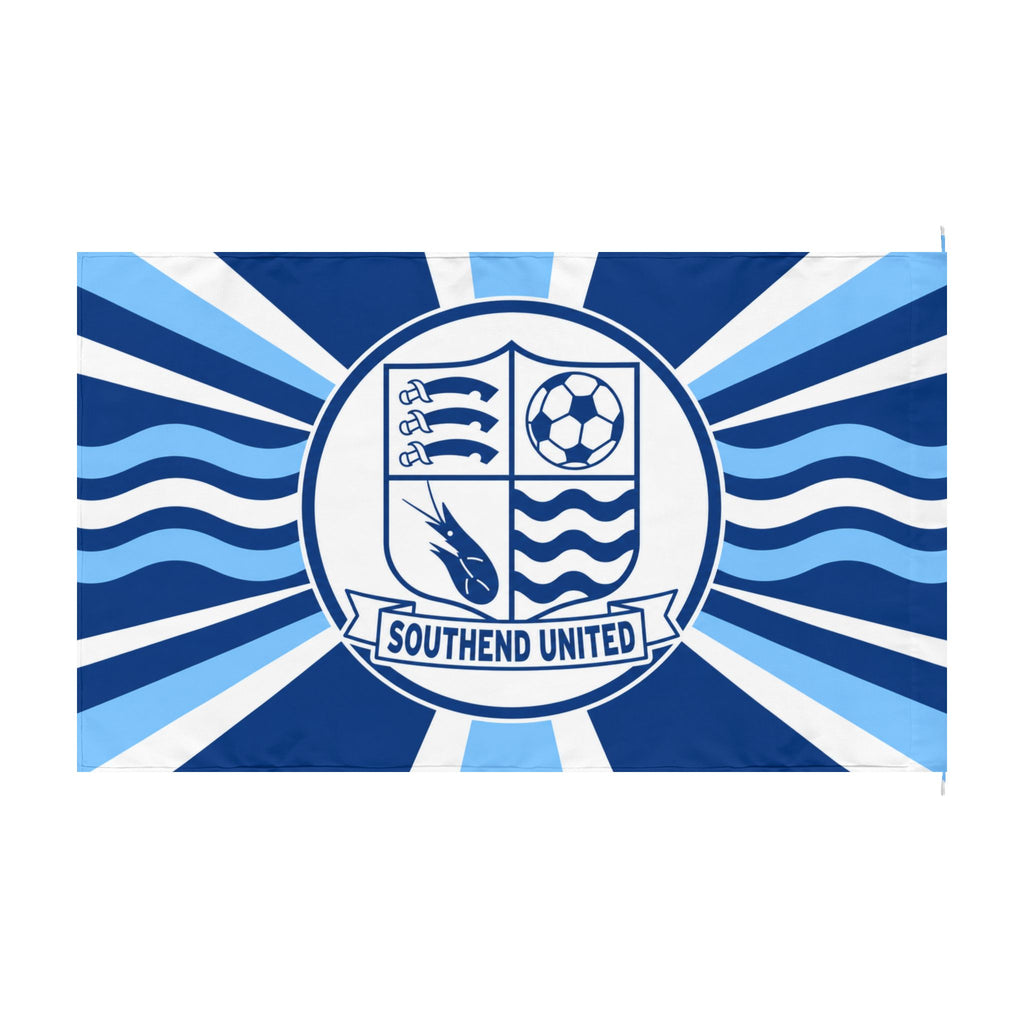 Southend United Double-Sided Fan Flag – Blue Crest Football Banner
