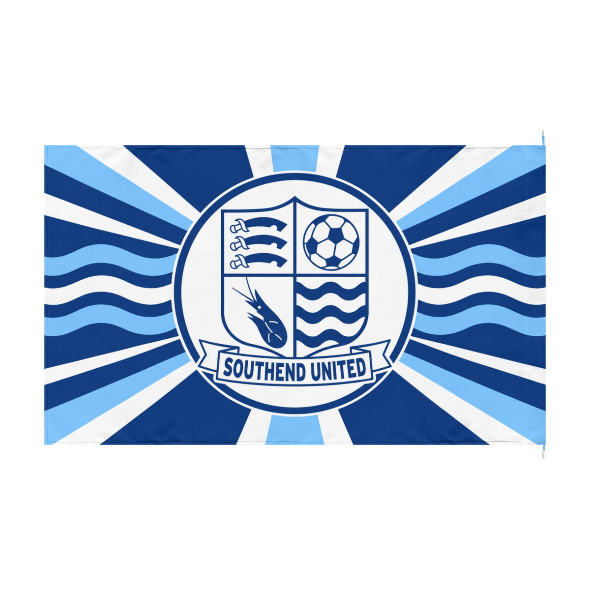 Southend United Double-Sided Fan Flag – Blue Crest Football Banner
