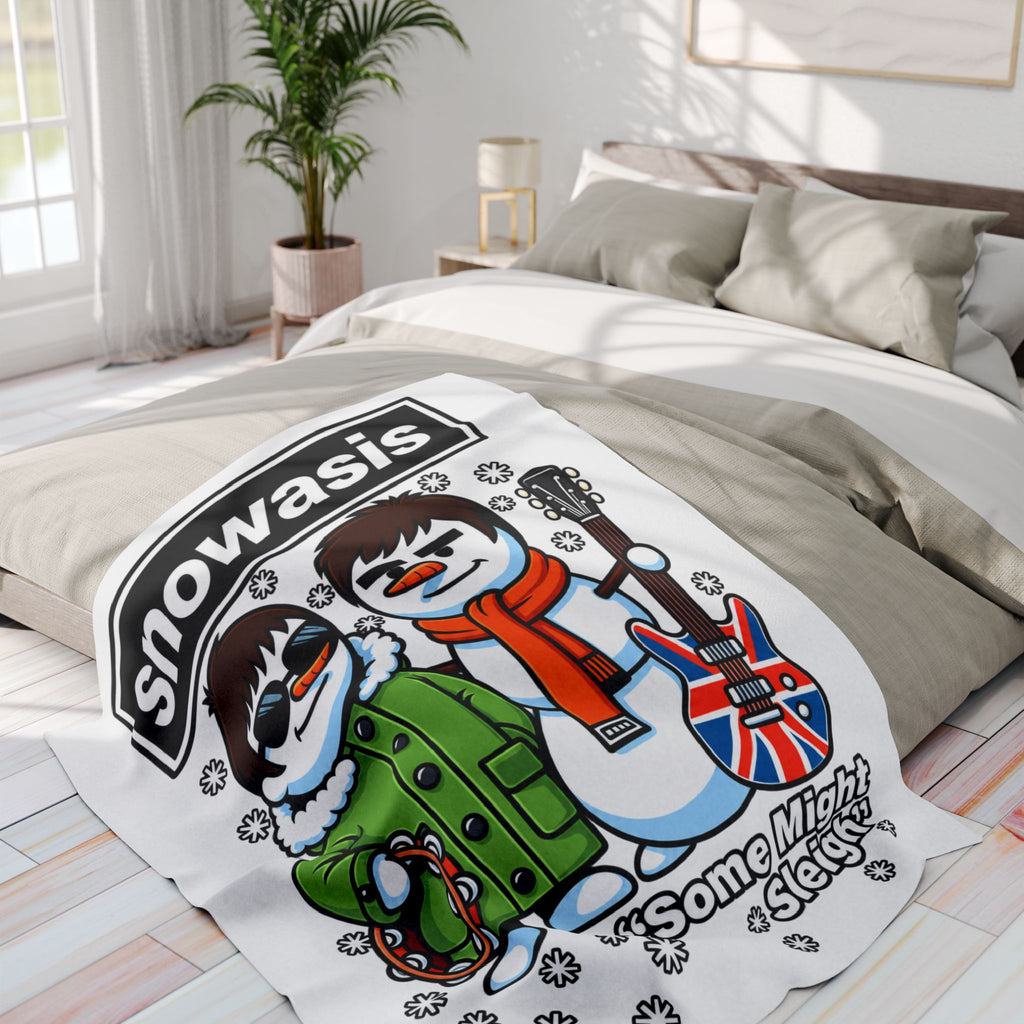 Snowasis 'Some Might Sleigh' #Oasis Inspired Arctic Fleece Blanket