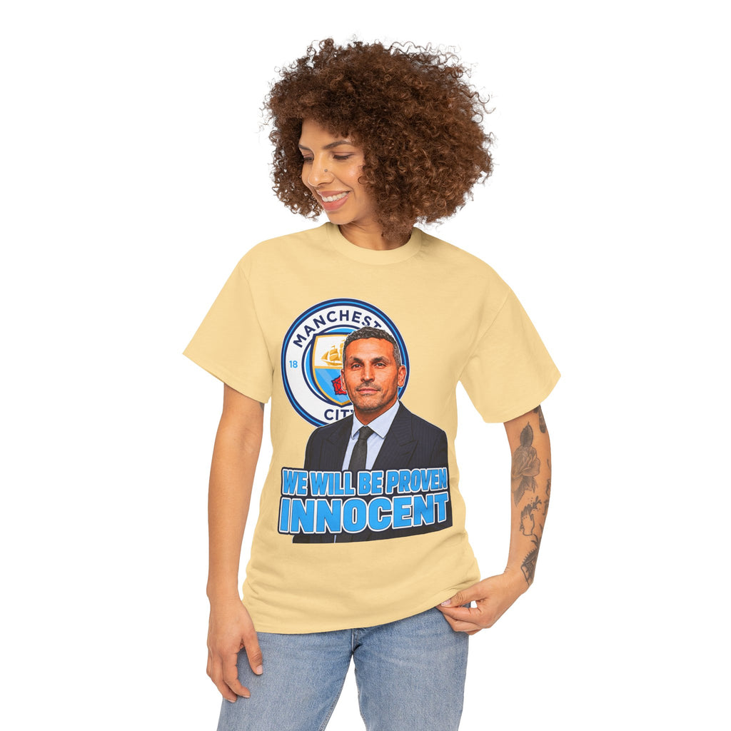 Manchester City “We Will Be Proven Innocent” Fan Cotton T-Shirt
