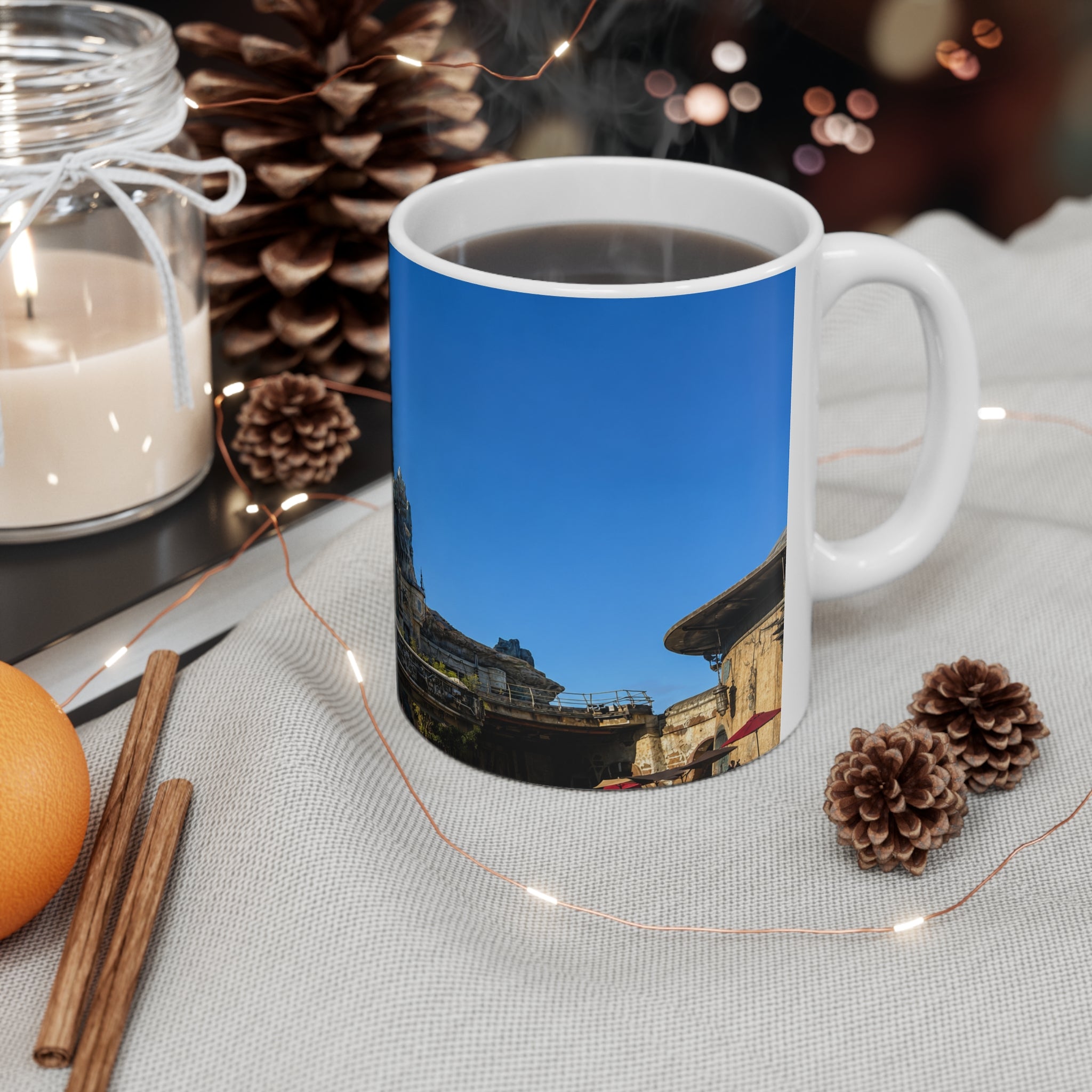 Galaxy's Edge Falcon Scene Ceramic Coffee Mug — 11oz & 15oz