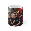 911 Unofficial Ceramic Coffee Mug — Firefighter Team Photo Design (11oz, 15oz)