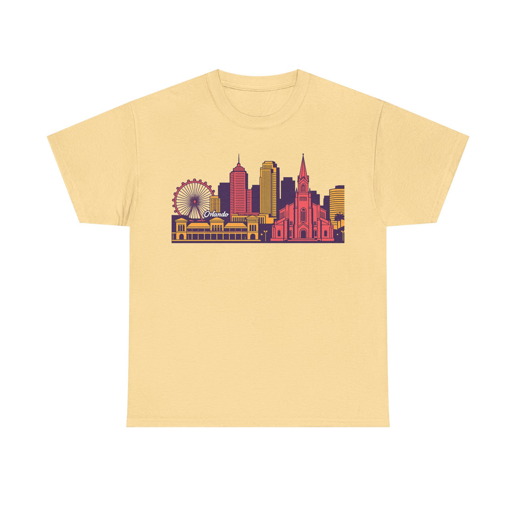 Orlando City Skyline T-Shirt — Colorful Urban Landmark Graphic Tee