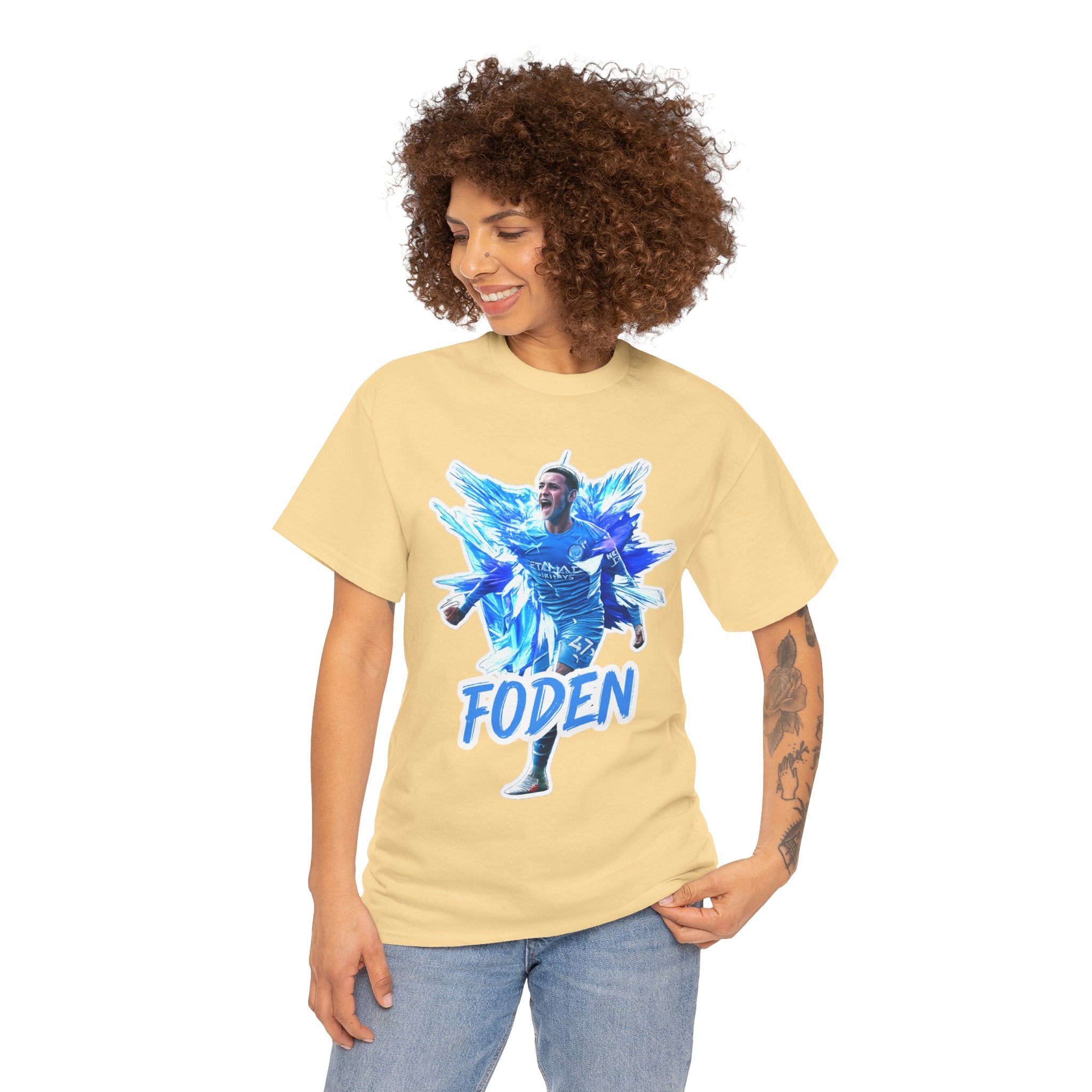 Phil Foden Manchester City Soccer T‑Shirt — Blue Graphic Football Fan Tee