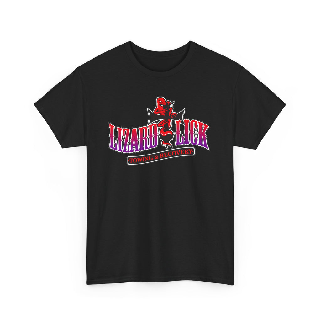 Lizard Lick T-Shirt — Retro Neon Logo Tee with Lizard & Cowboy Graphic