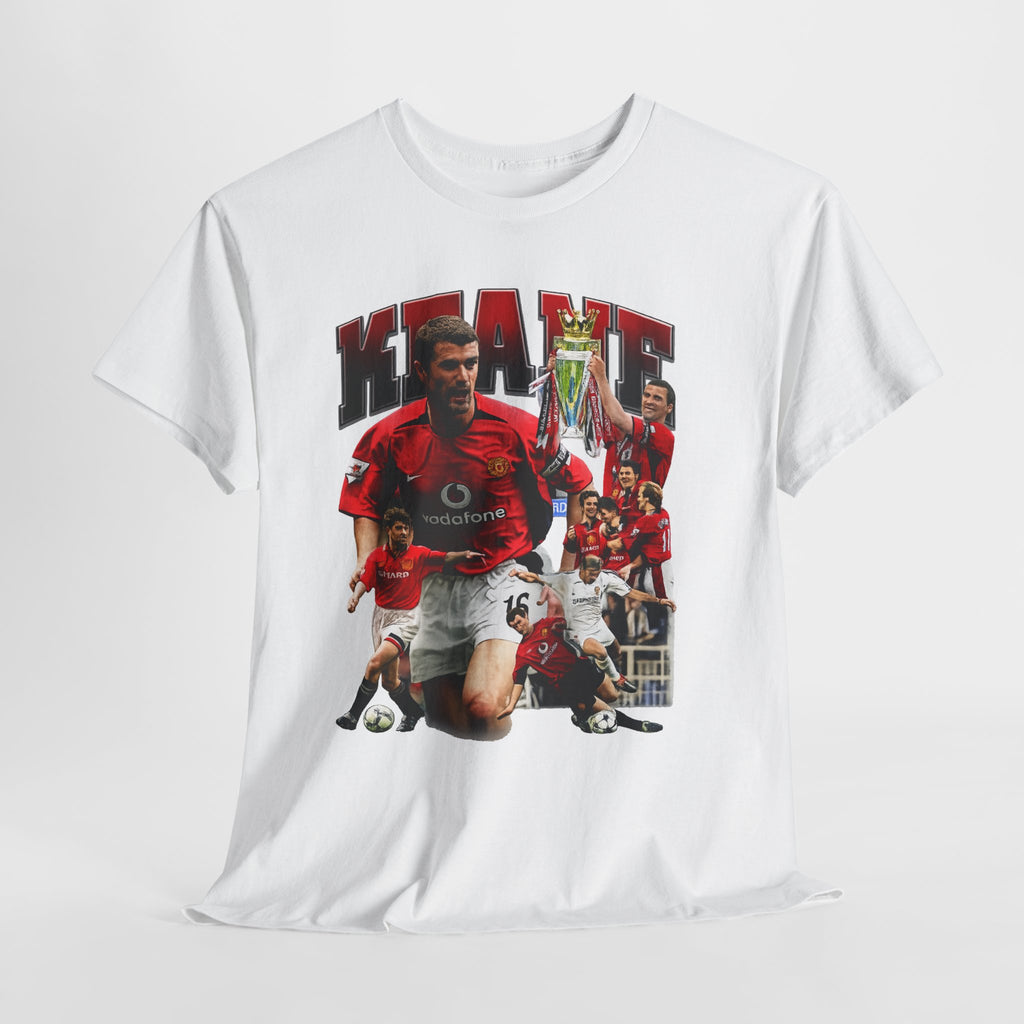 Roy Keane Football Legens Collage Tee — Retro Man United Tribute Shirt