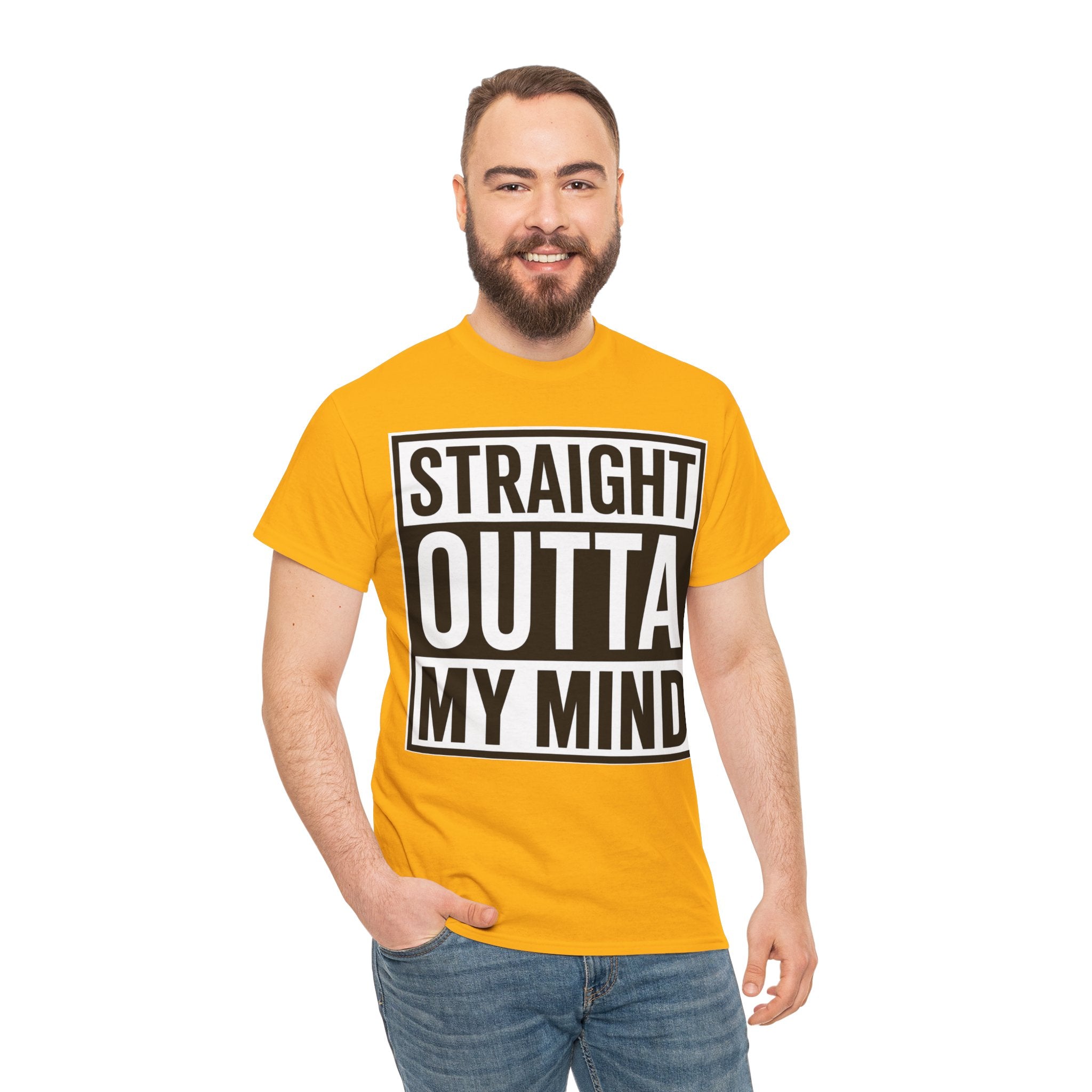 Straight Outta My Mind T‑Shirt — Funny Graphic Tee for Casual Wear