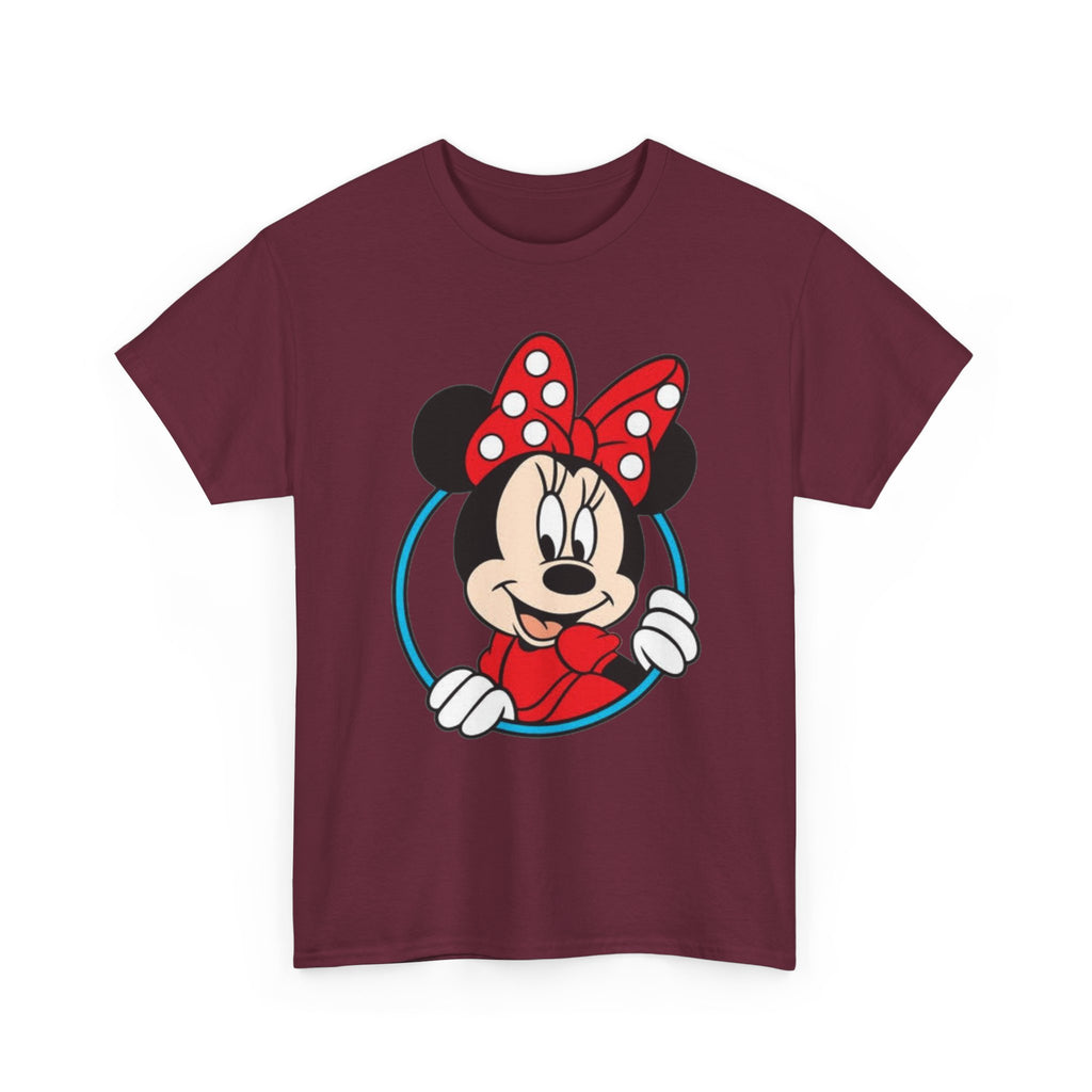 Minnie Mouse Retro Peeking Cotton T-Shirt / Tee