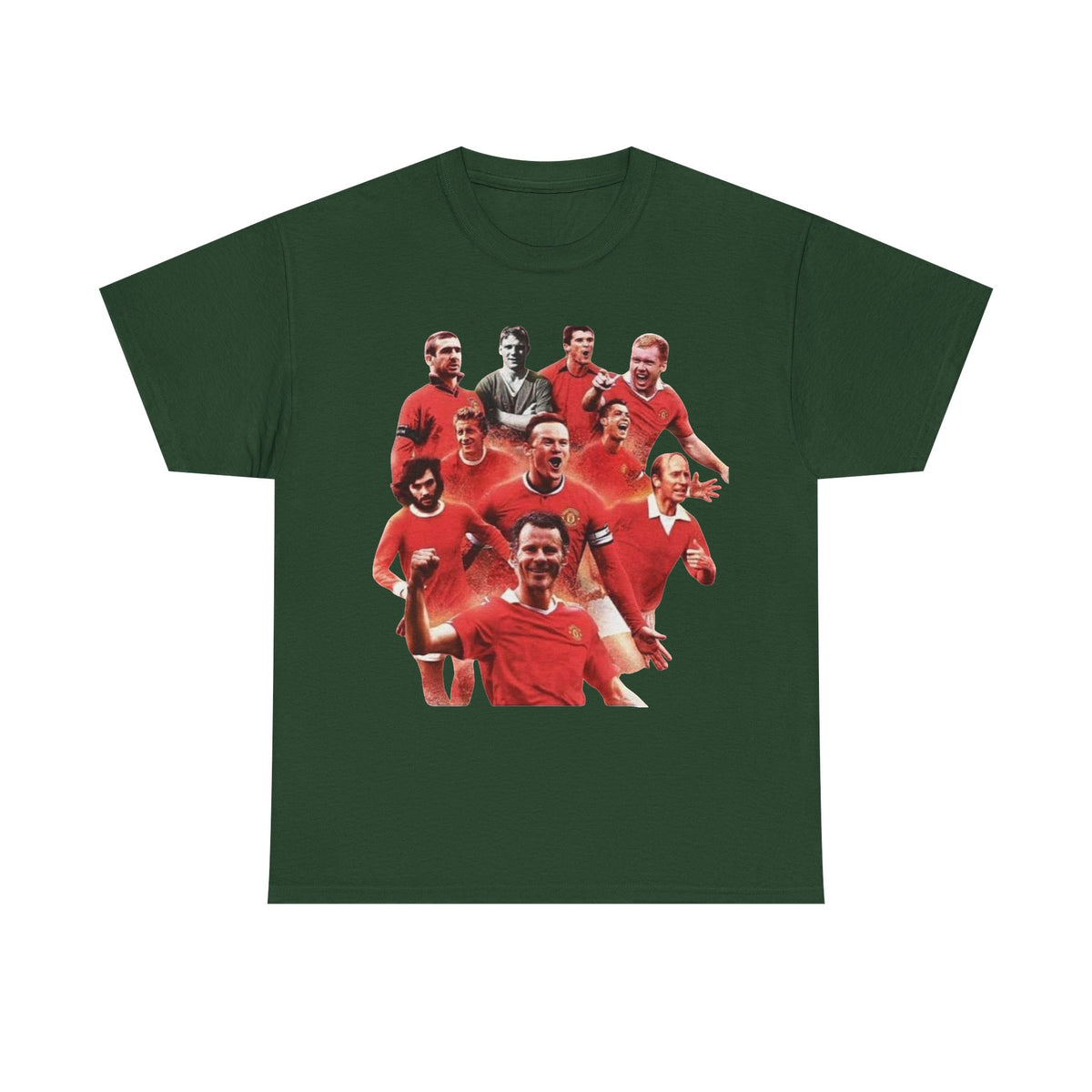 Manchester United Legends T‑Shirt — Retro Team Collage Football Tee