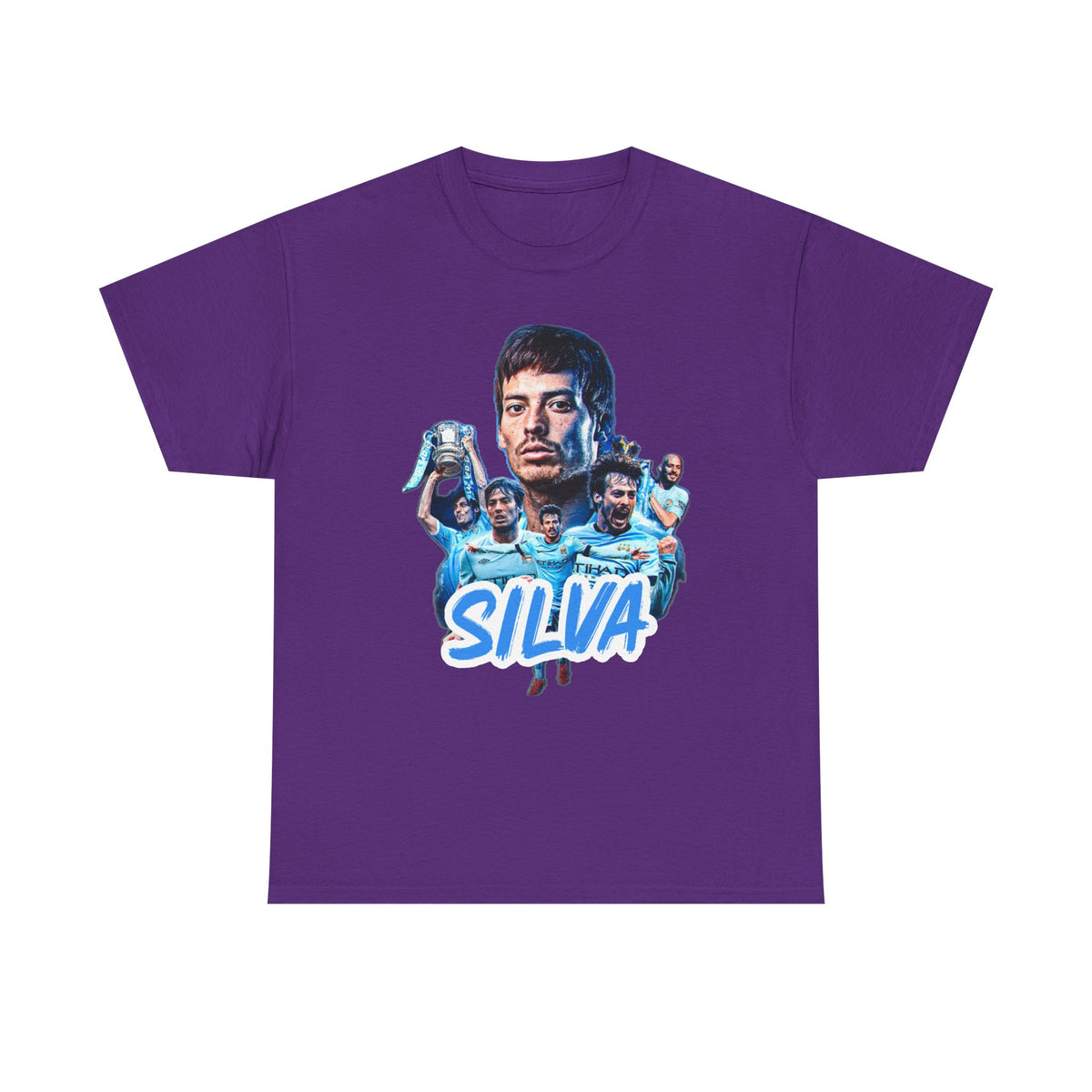 David Silva Manchester City Soccer Tee — Classic Player Portrait Football Shirt