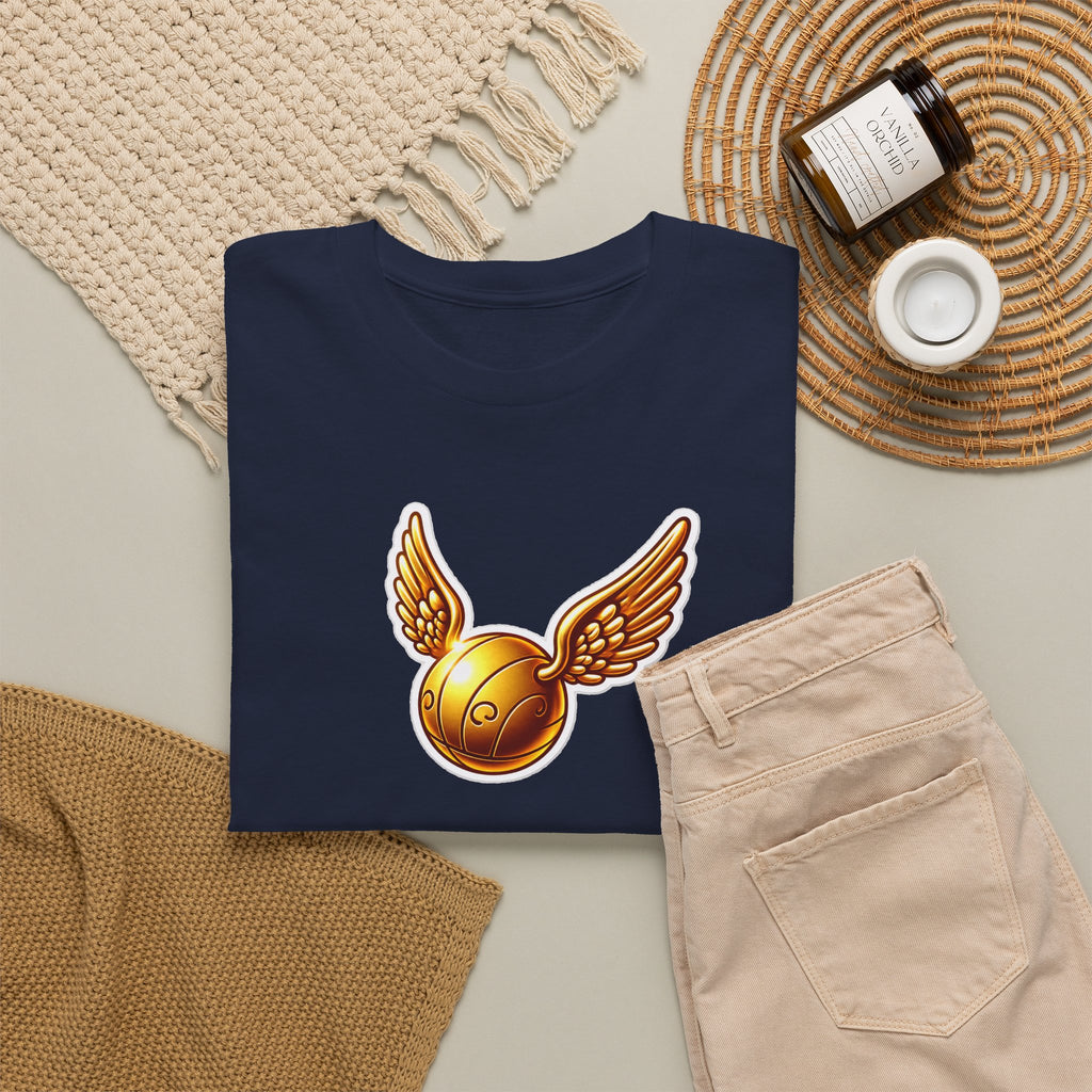 Golden Snitch Cotton T‑Shirt — Quidditch Wizarding Fan Tee