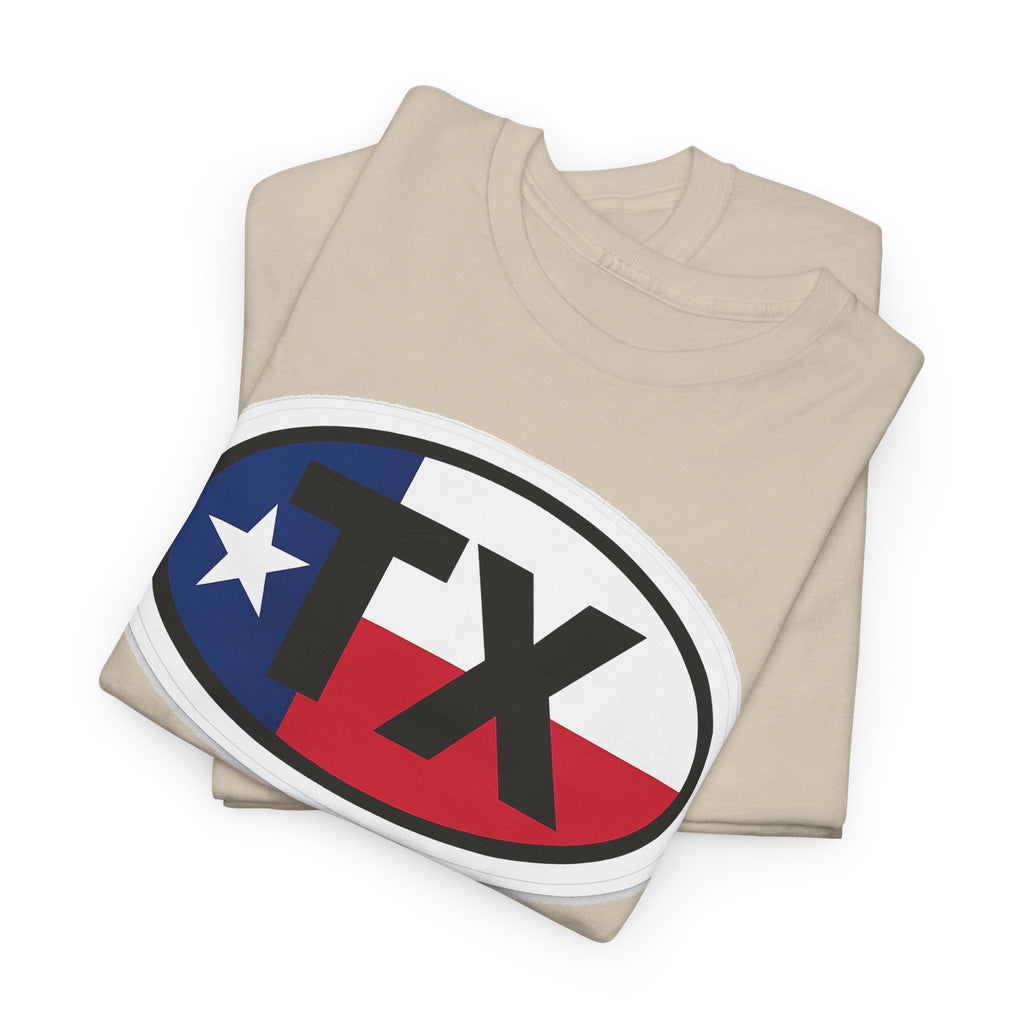 Texas Flag TX Oval T-Shirt — Patriotic Lone Star Tee
