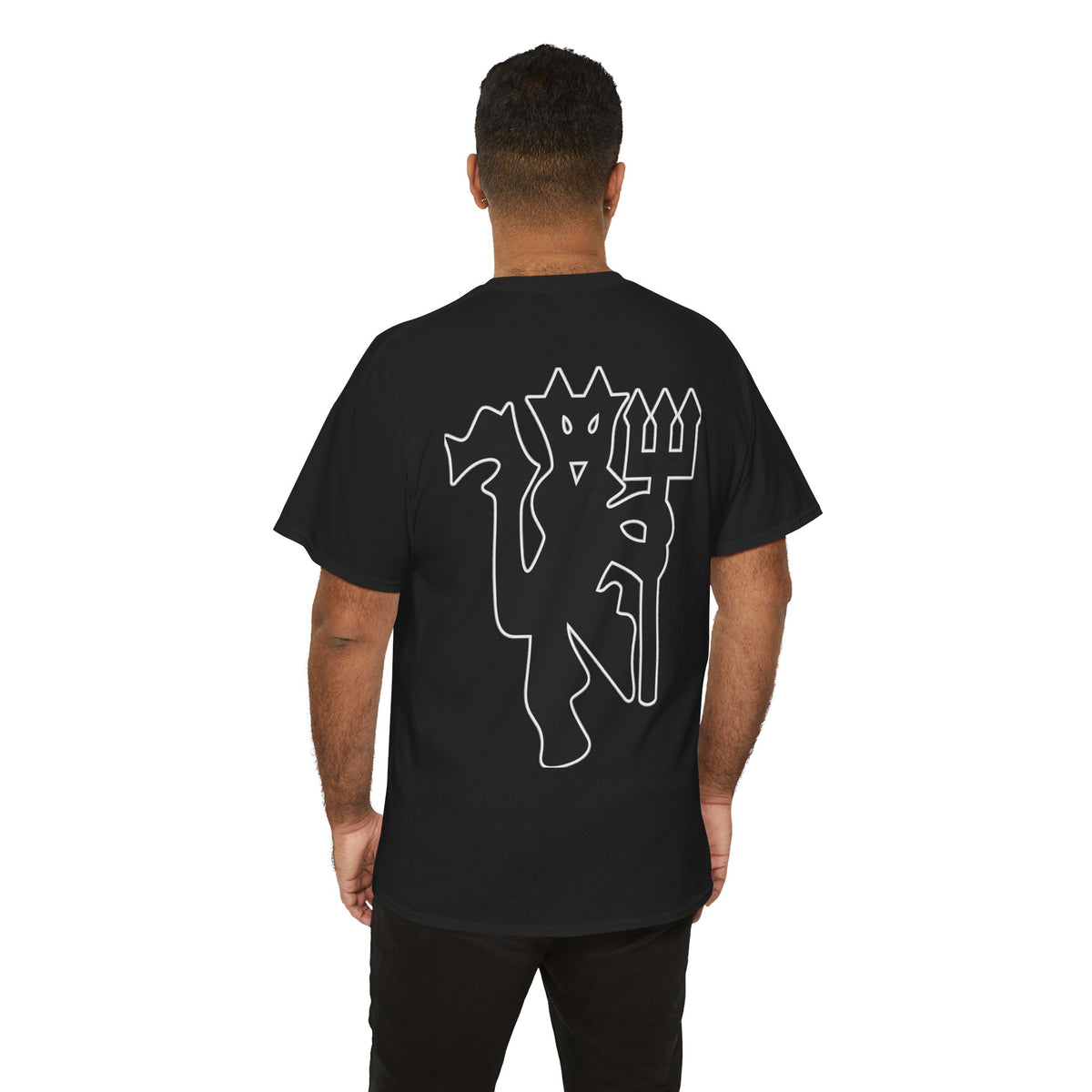Manchester United Devil Cotton T-Shirt – Retro Trident Football Crest Tee