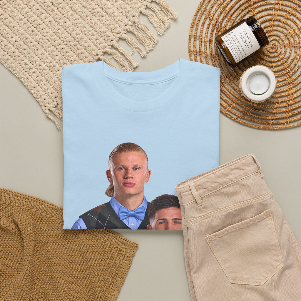 Haaland and Enzo Geek Cotton T-Shirt — Two Guys in Argyle Sweater Vests