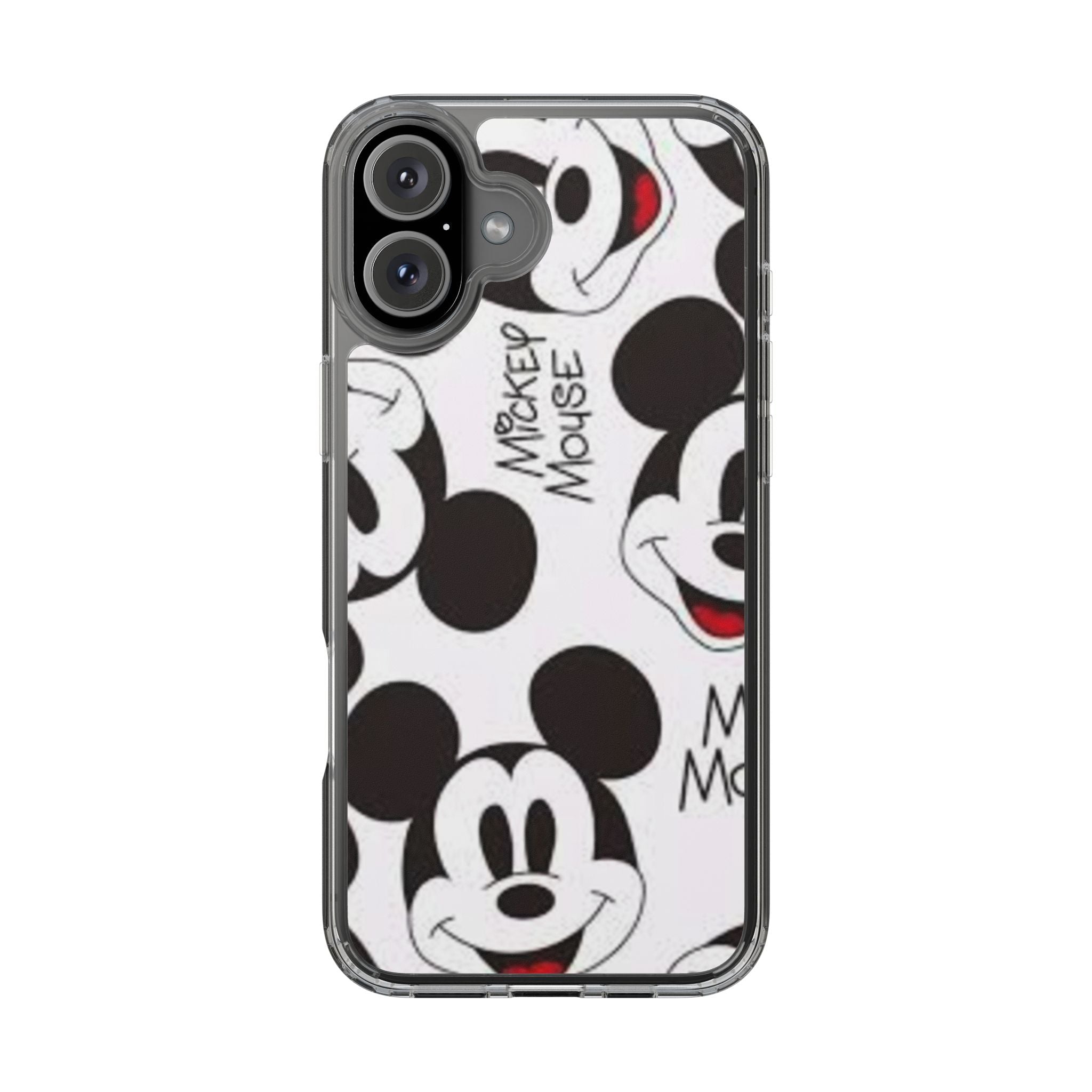 Mickey Mouse Clear Phone Case – Retro Cartoon Pattern Clear Case