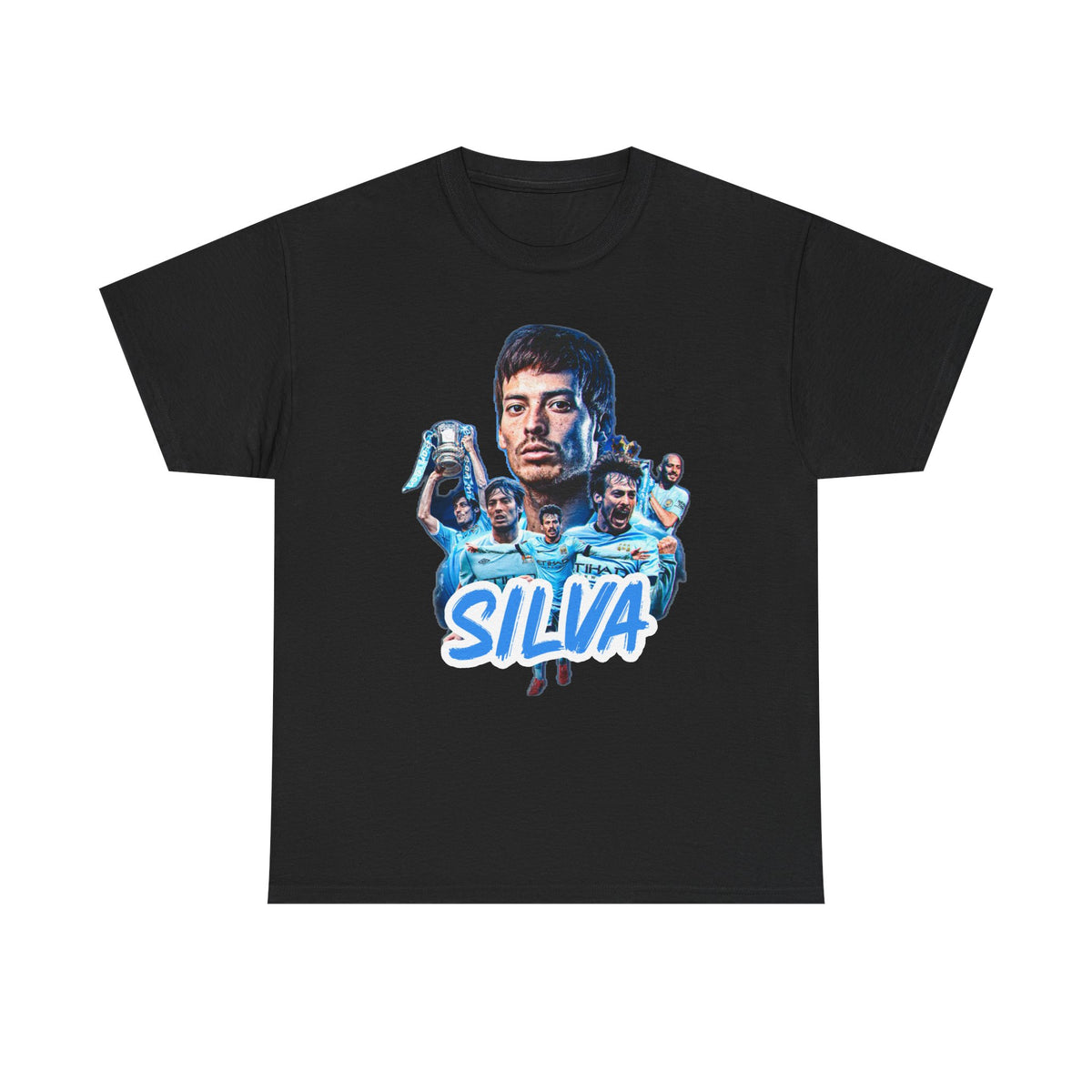David Silva Manchester City Soccer Tee — Classic Player Portrait Football Shirt