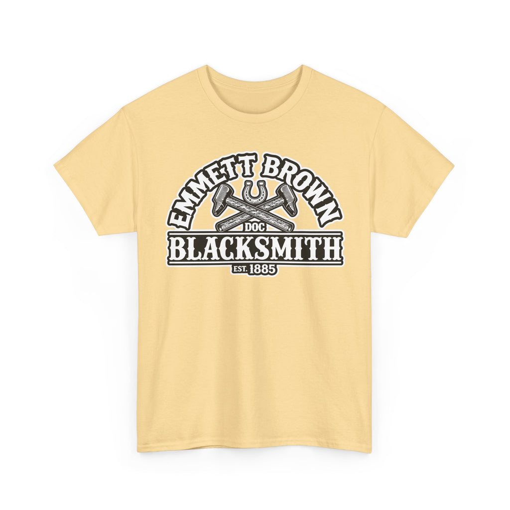Blacksmith Emmett Brown Tee — Vintage Doc Blacksmith Graphic Shirt