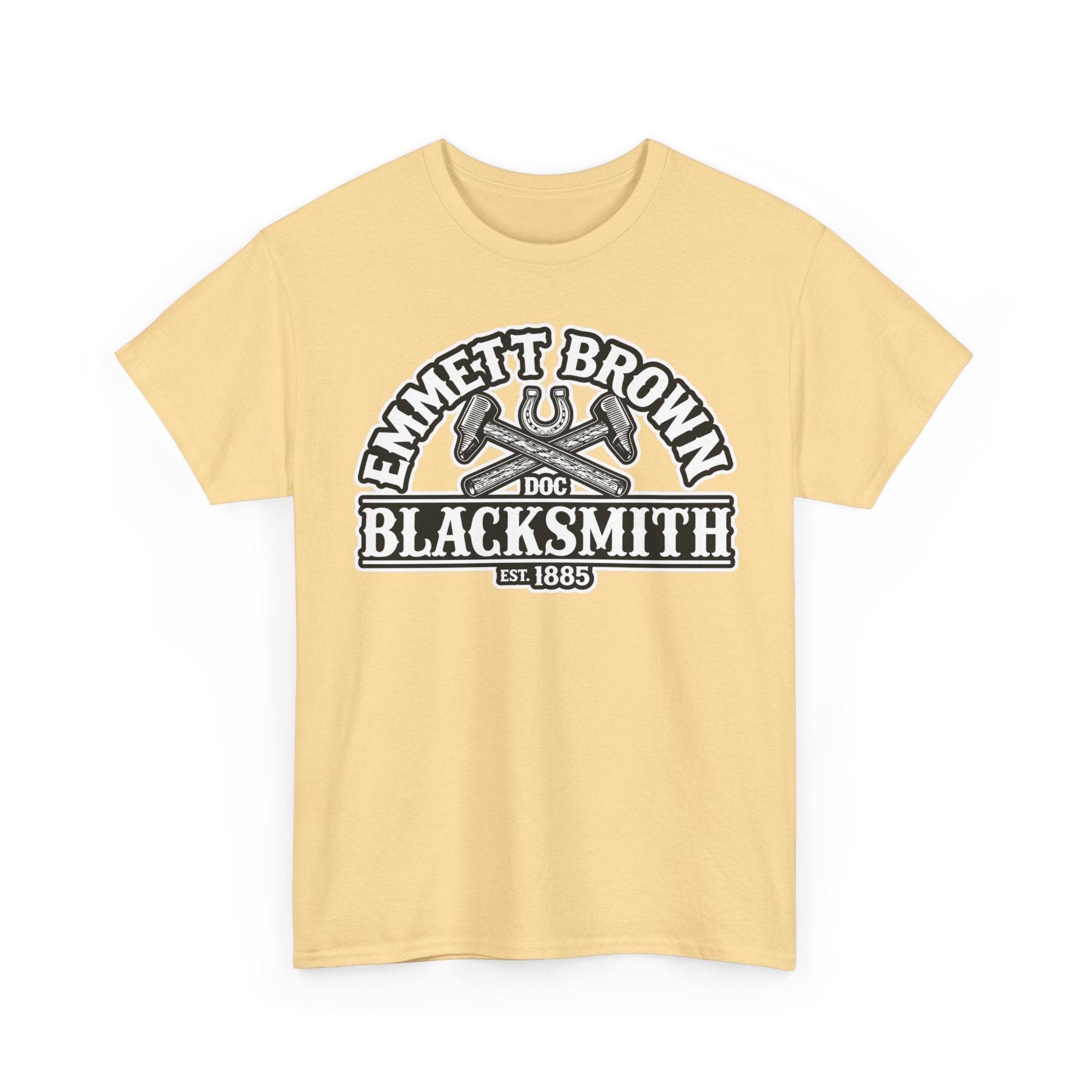Blacksmith Emmett Brown Tee — Vintage Doc Blacksmith Graphic Shirt