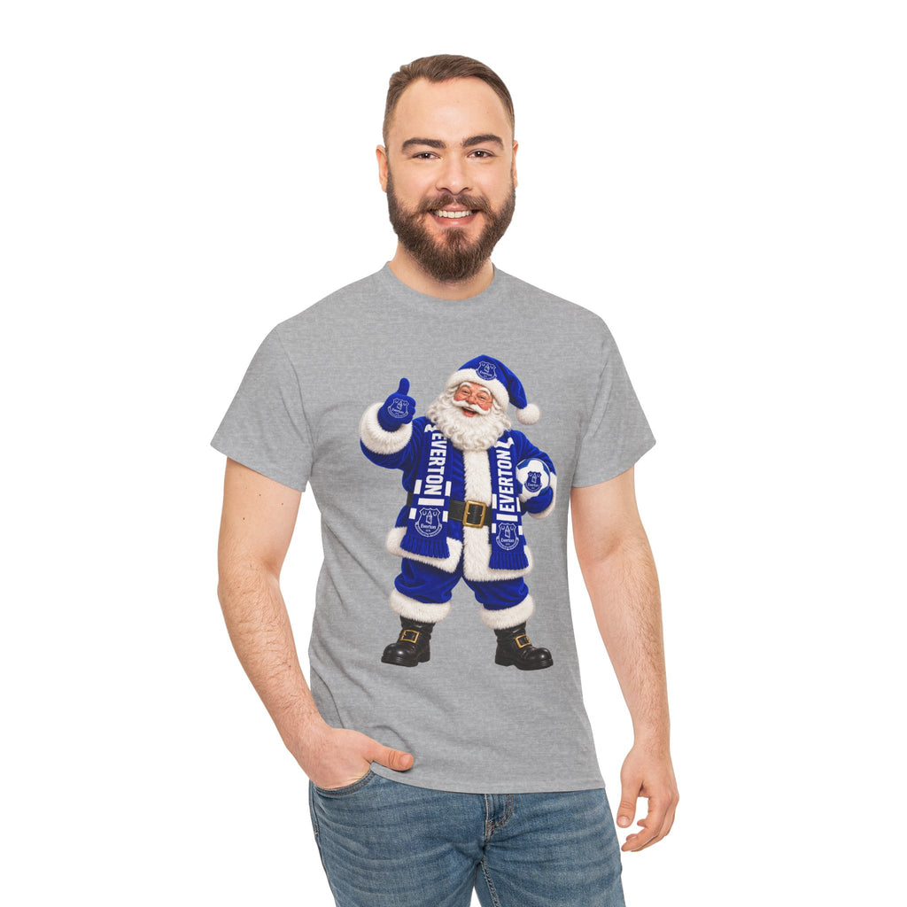 Everton Santa Scarf Christmas Tee - Holiday Vintage Santa T-Shirt