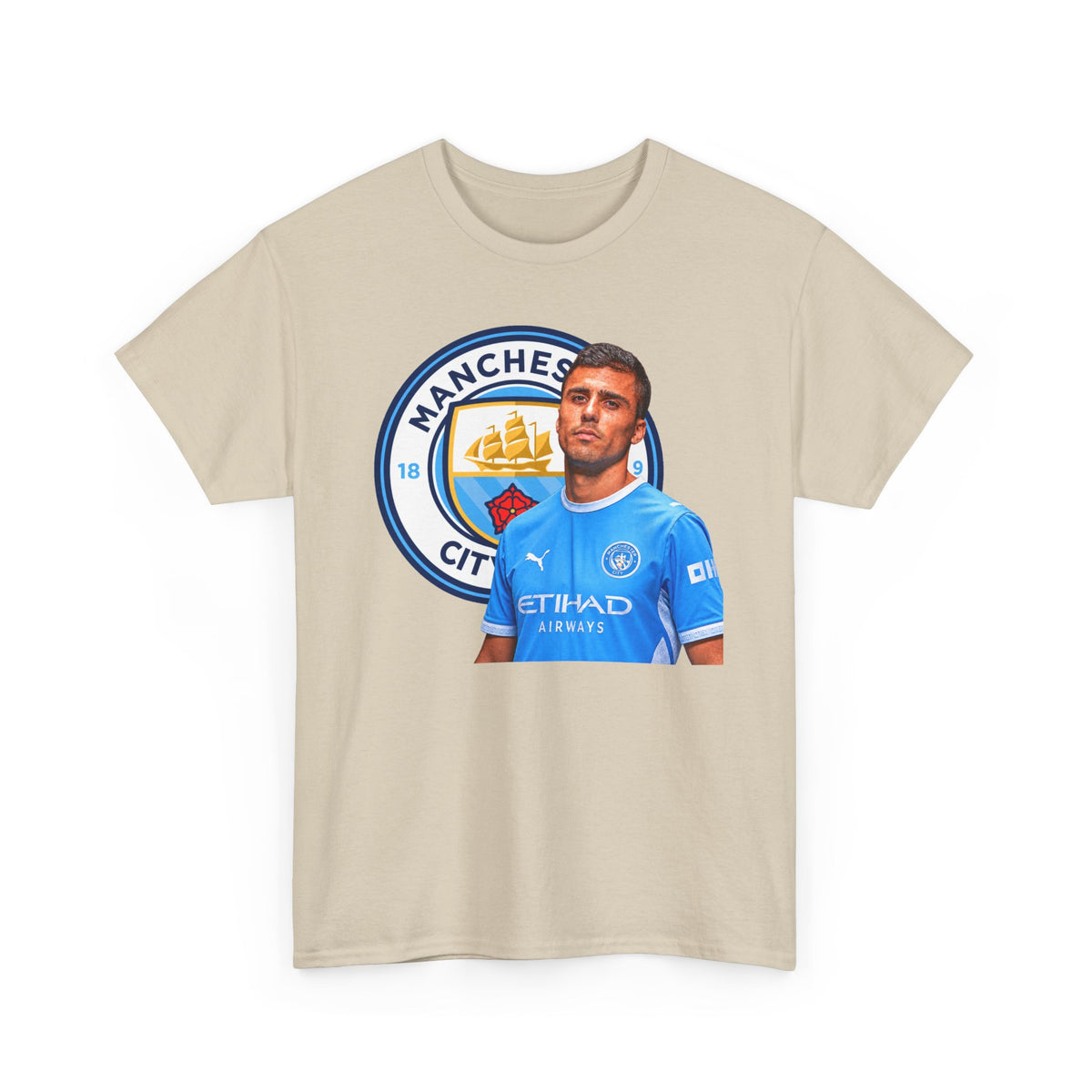 Rodri Manchester City Legend Football Tee — Player Portrait Soccer Shirt