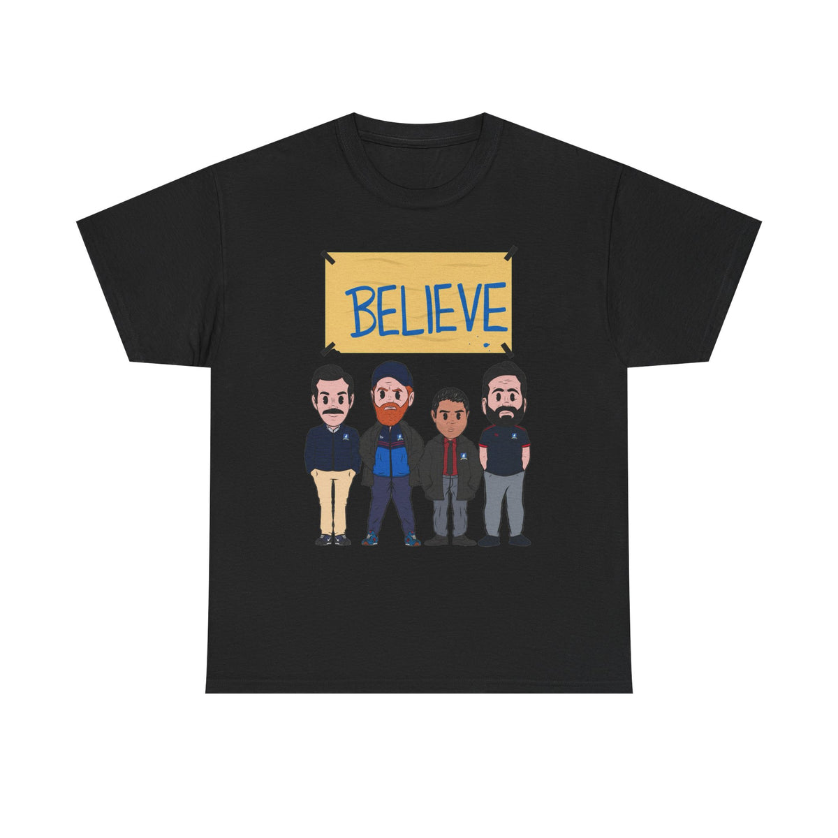 Ted Lasso Inspired Believe Cartoon Band Cotton T-Shirt