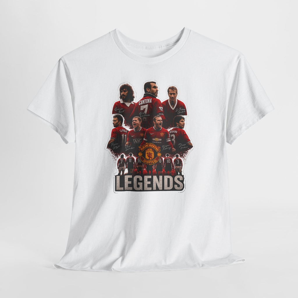 Manchester United Legends Football Team Tee — Retro Manchester United Players Graphic Shirt