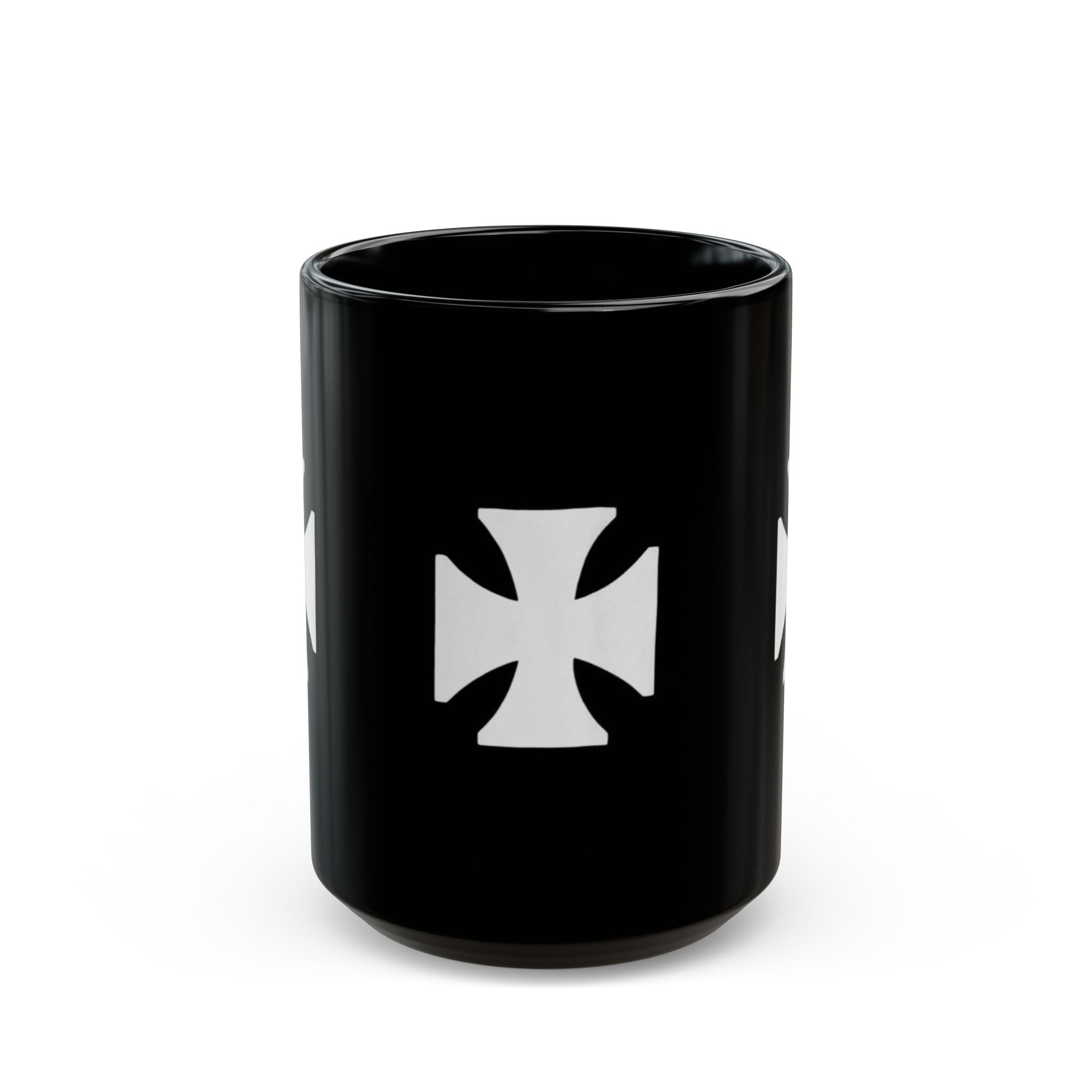Manchester City ST Mark's Black Ceramic Mug with White Maltese Cross – Gothic Coffee Cup (11oz, 15oz)
