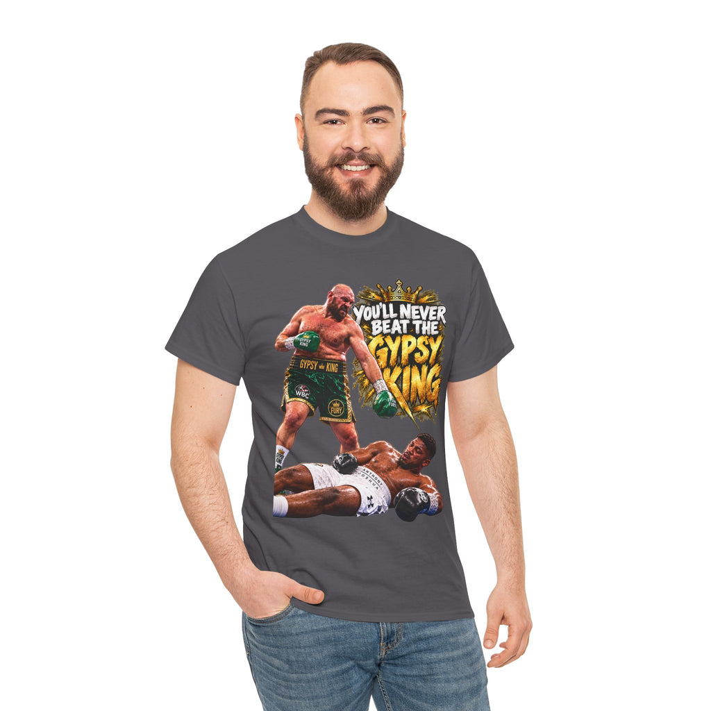 Boxing Graphic Tee – "You'll Never Beat the Gypsy King" Fight Shirt