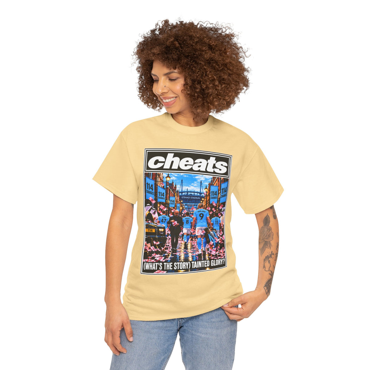Cheats “What’s the Story? Tainted Glory?” Sports Graphic Cotton T-Shirt