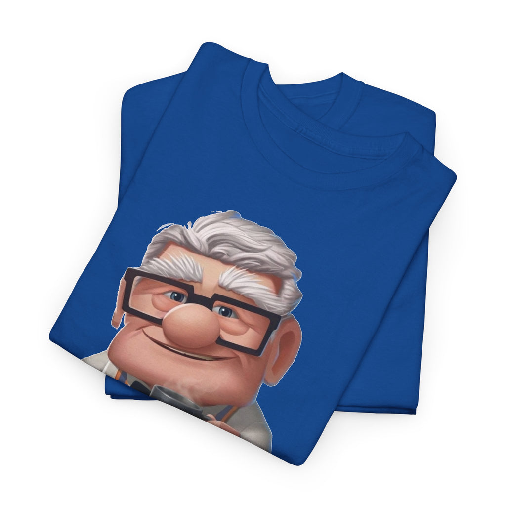 Disney Up Cartoon Grandpa Mug Graphic Tee - Cute Elderly Character T-Shirt