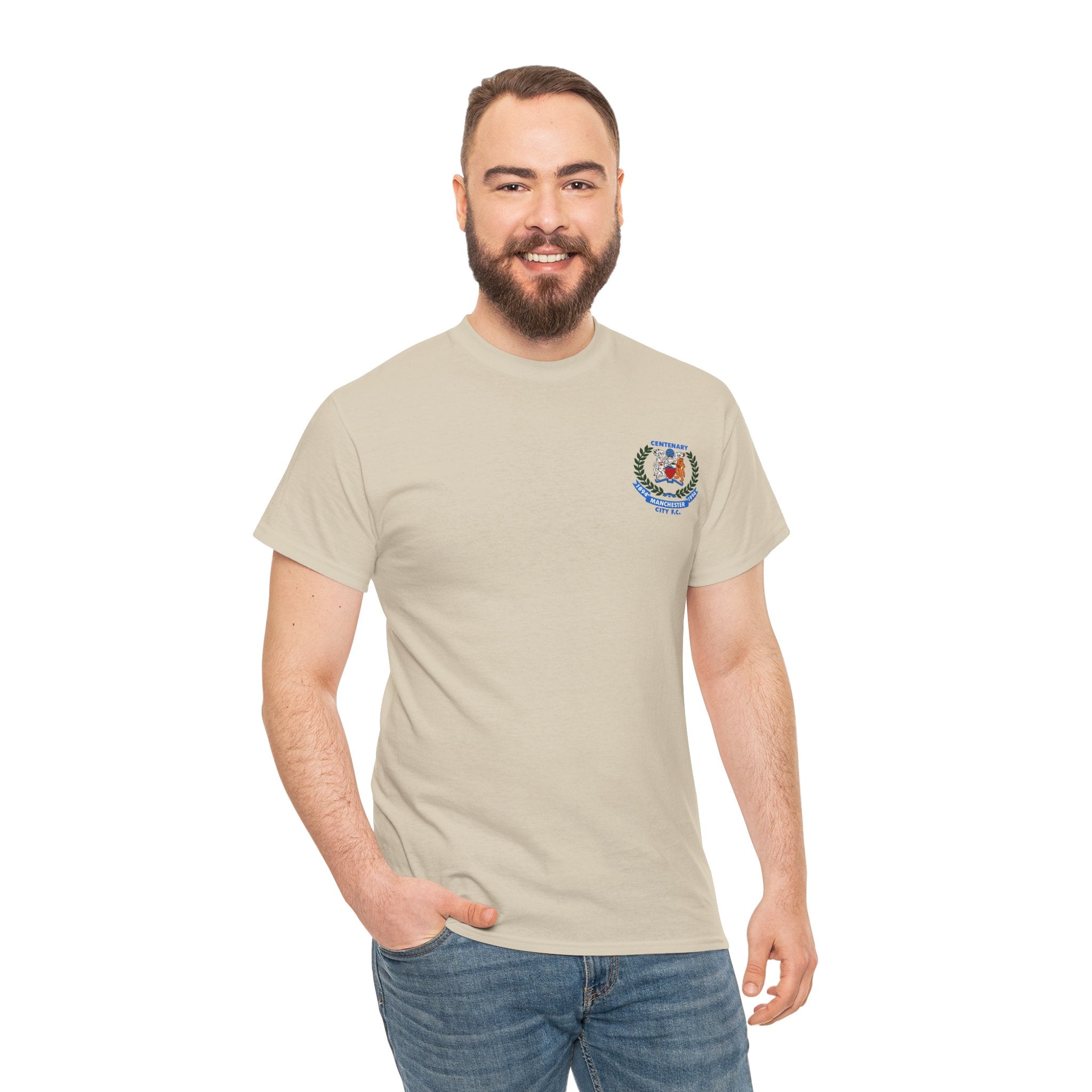 Centenary Manchester City FC Crest Tee — 1894–1994 Commemorative Shirt