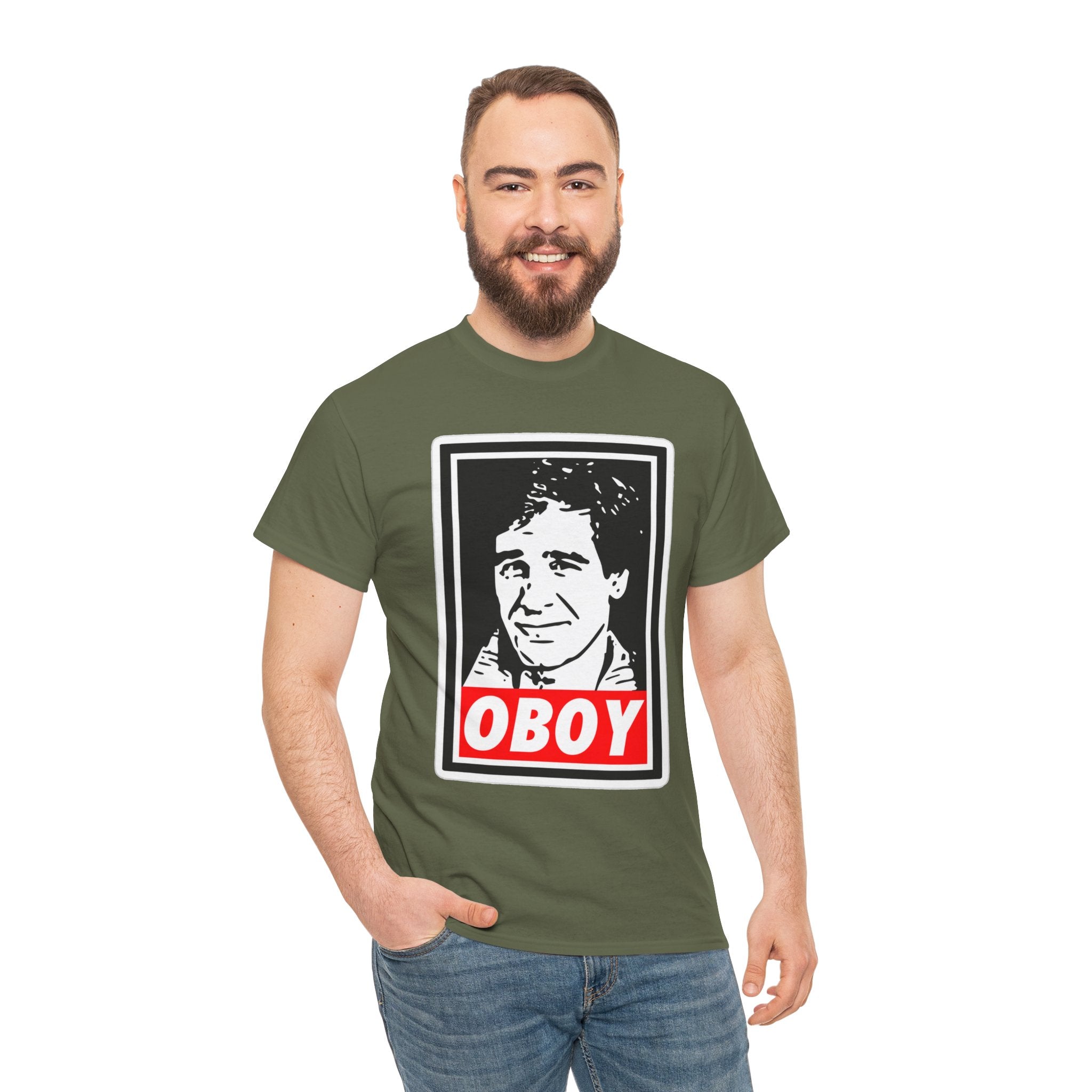 Oboy Quantum Leap Graphic Tee — Retro Pop Art Portrait T‑Shirt