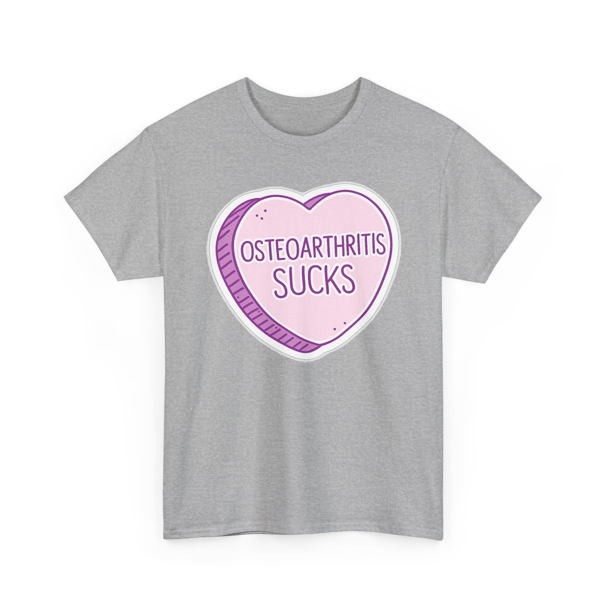 Osteoarthritis Sucks T-Shirt — Pink Heart Awareness Tee