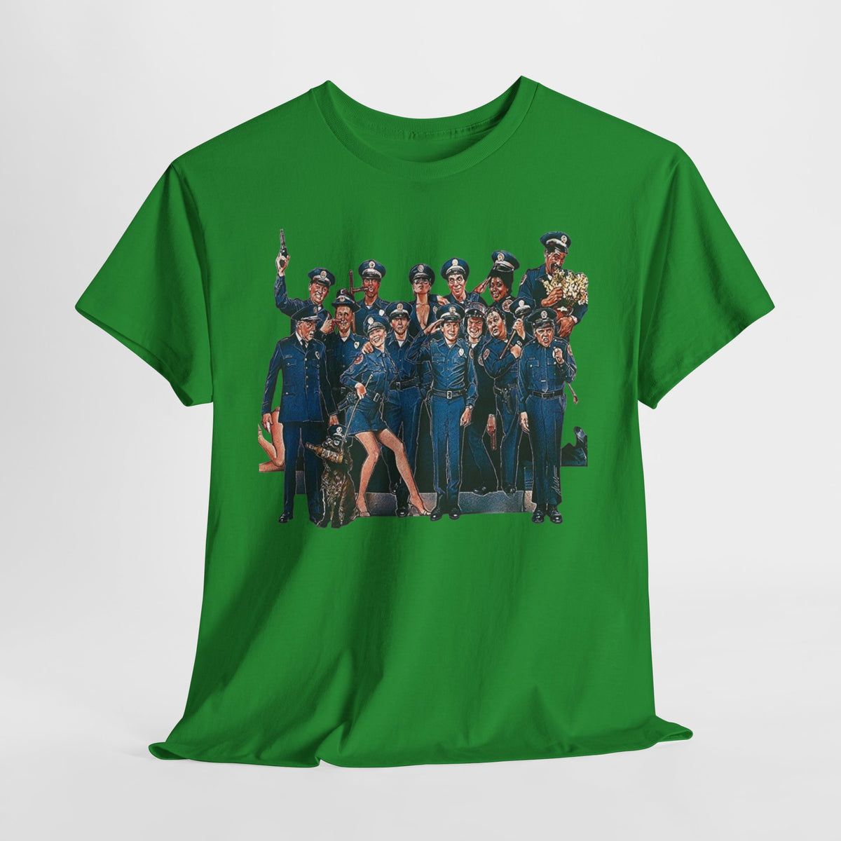 Police Academy Movie Inspired Cotton T‑Shirt — Retro Squad Photo Tee