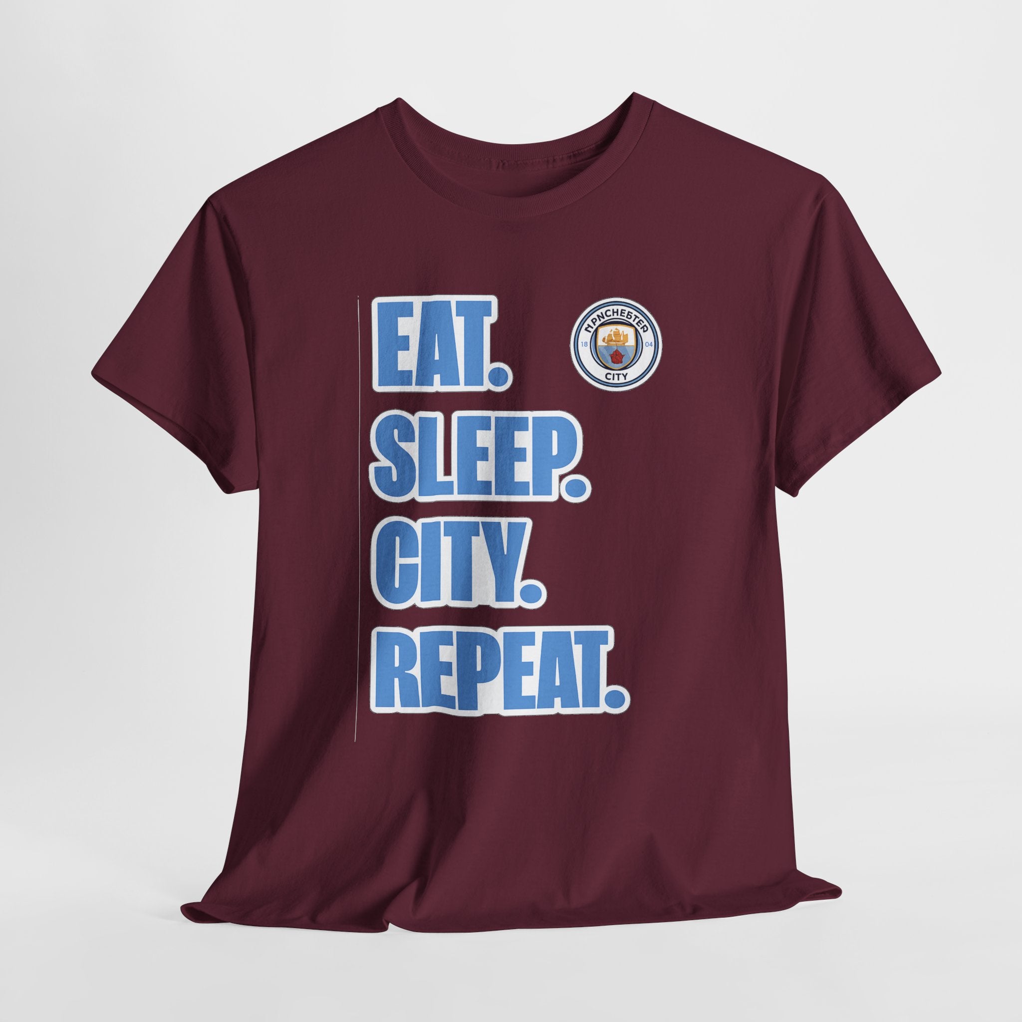 Eat. Sleep. City. Repeat. T‑Shirt — Manchester City Fan Tee