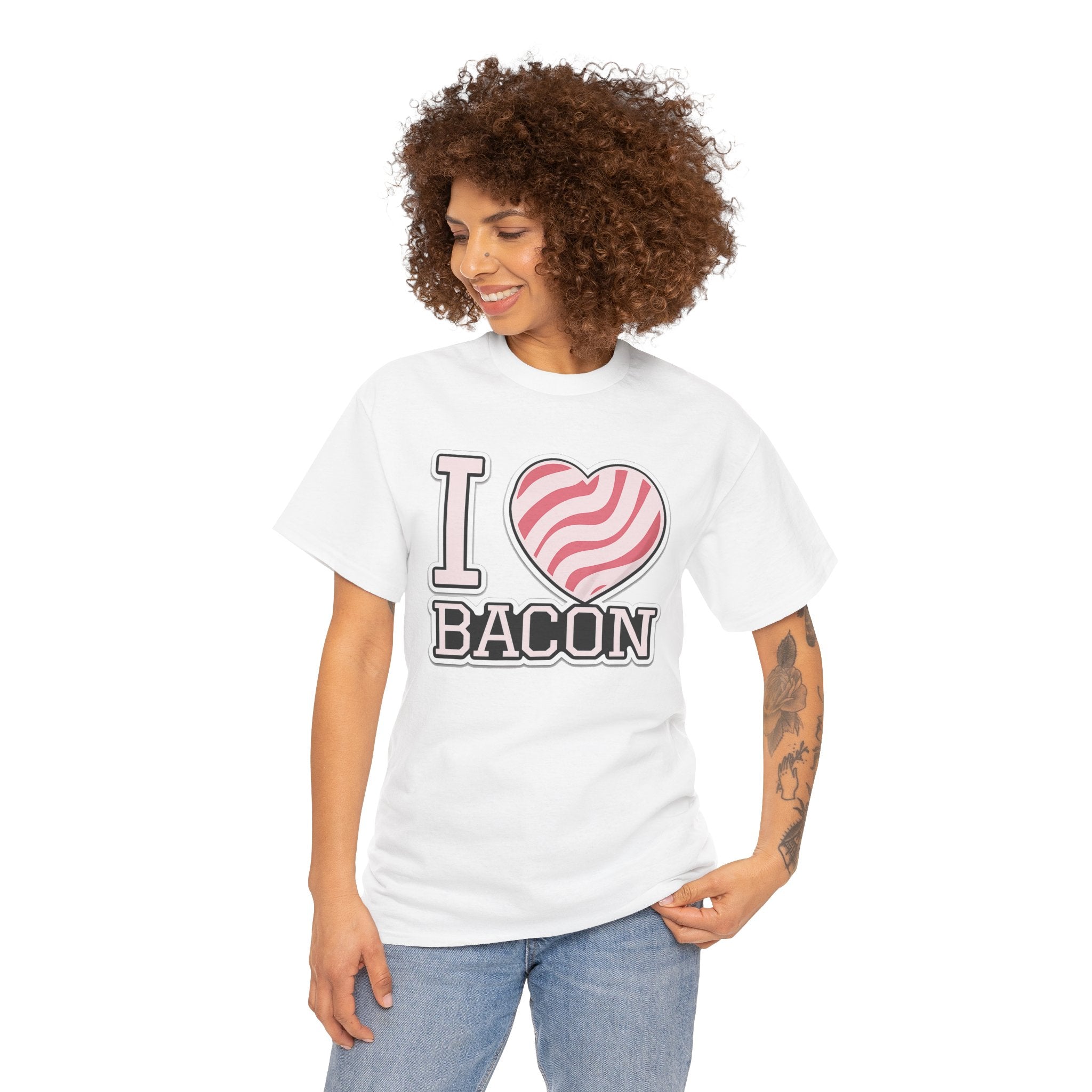 I Heart Bacon T-Shirt — Funny Novelty Bacon Lover Tee
