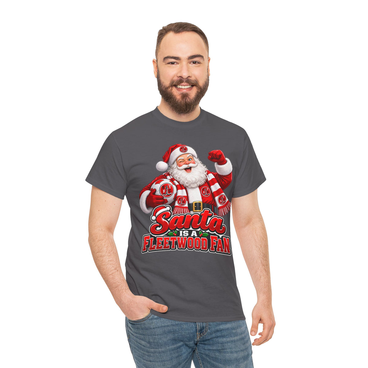 Santa Is a Fleetwood Fan Cotton T-Shirt