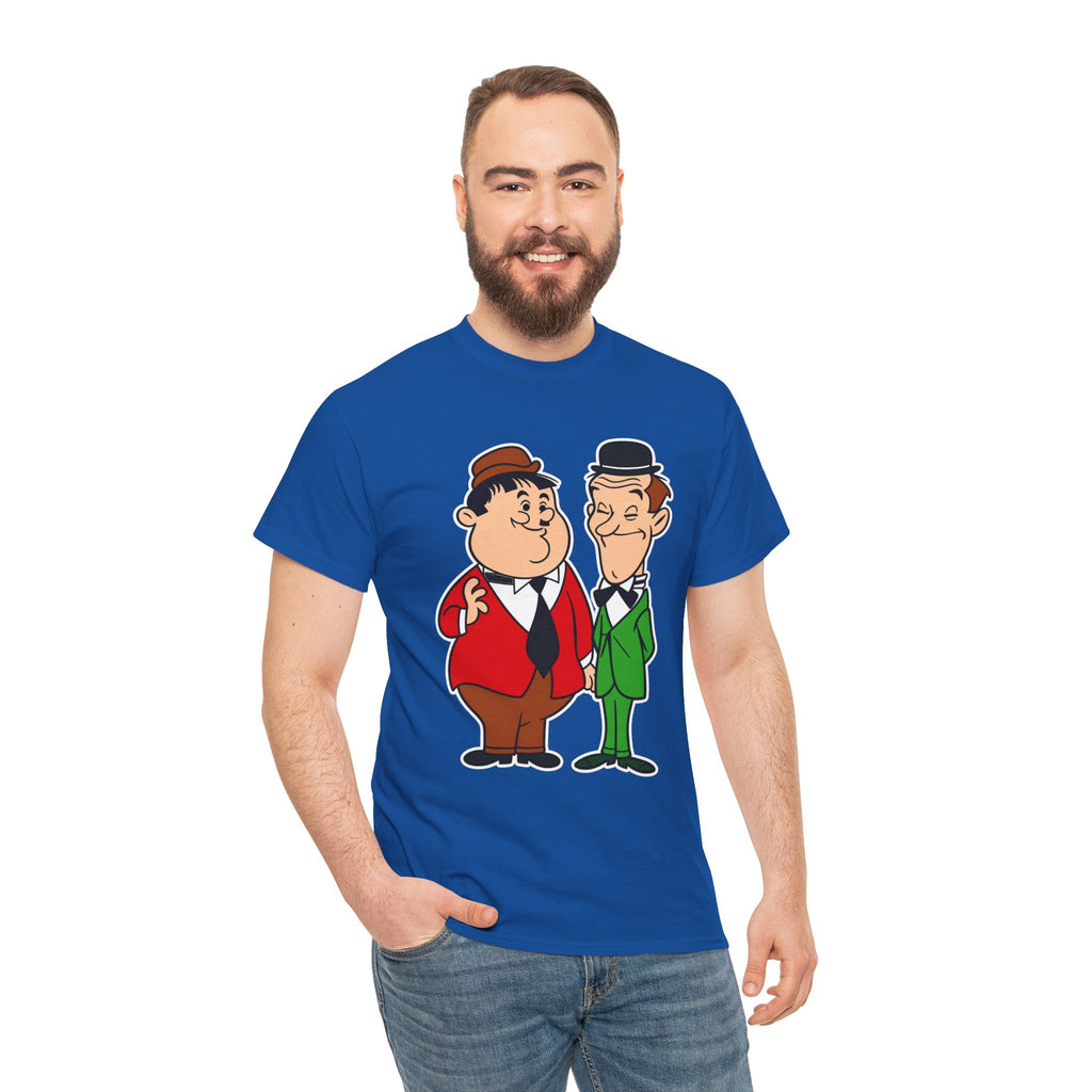Comedy Duo Vintage Cartoon Cotton T-Shirt