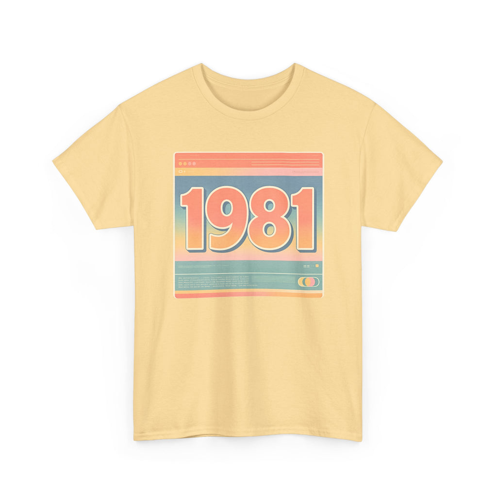 Vintage 1981 Retro Tee — 40th Birthday Gift Shirt
