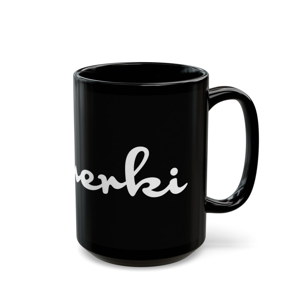 Cherki Script Black Coffee Mug – Stylish Personalized Name Mug (11oz, 15oz)